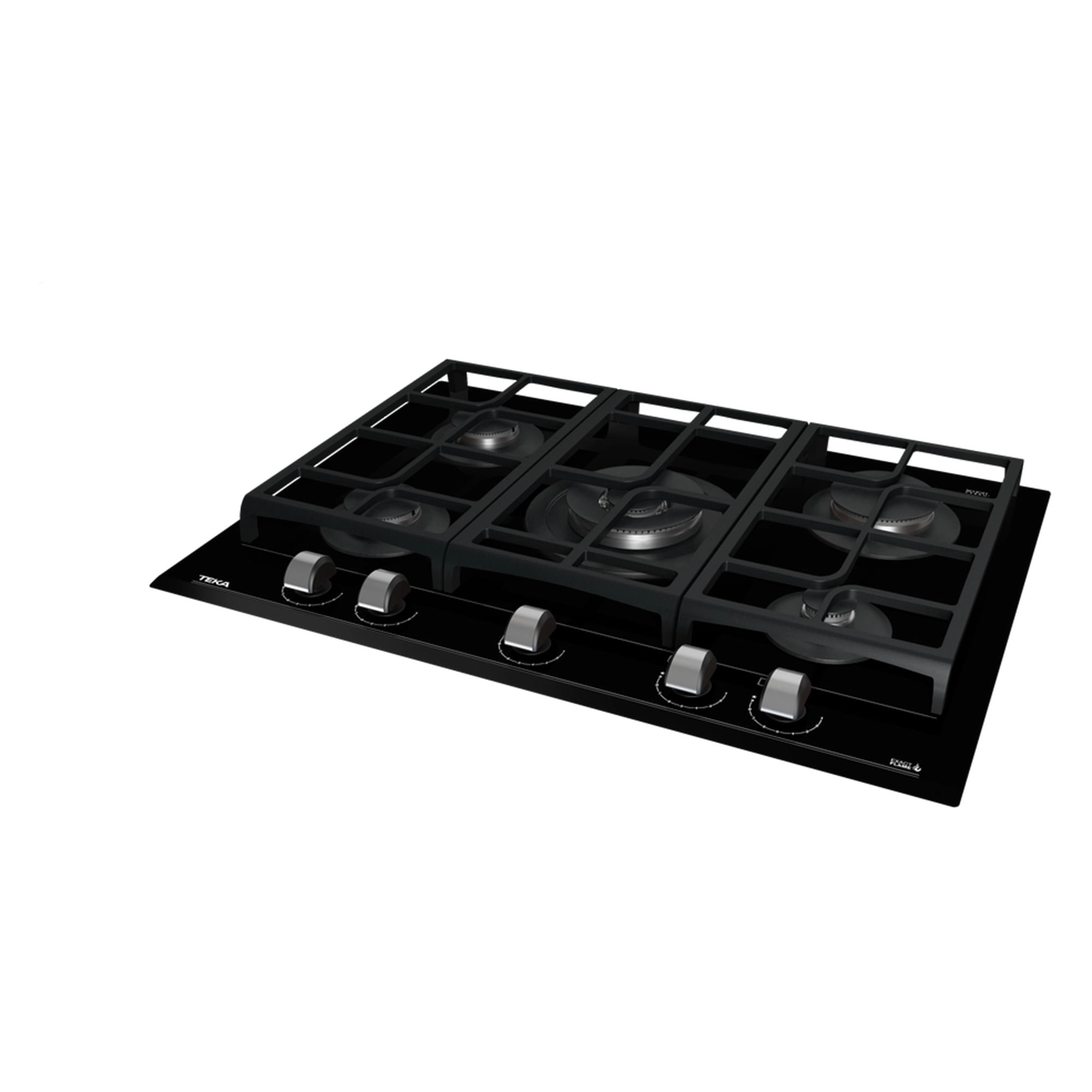 Encimera Cristal Gas GZC 75330 XBB ExactFlame 5Q Doble Anillo Empotrada 70cm