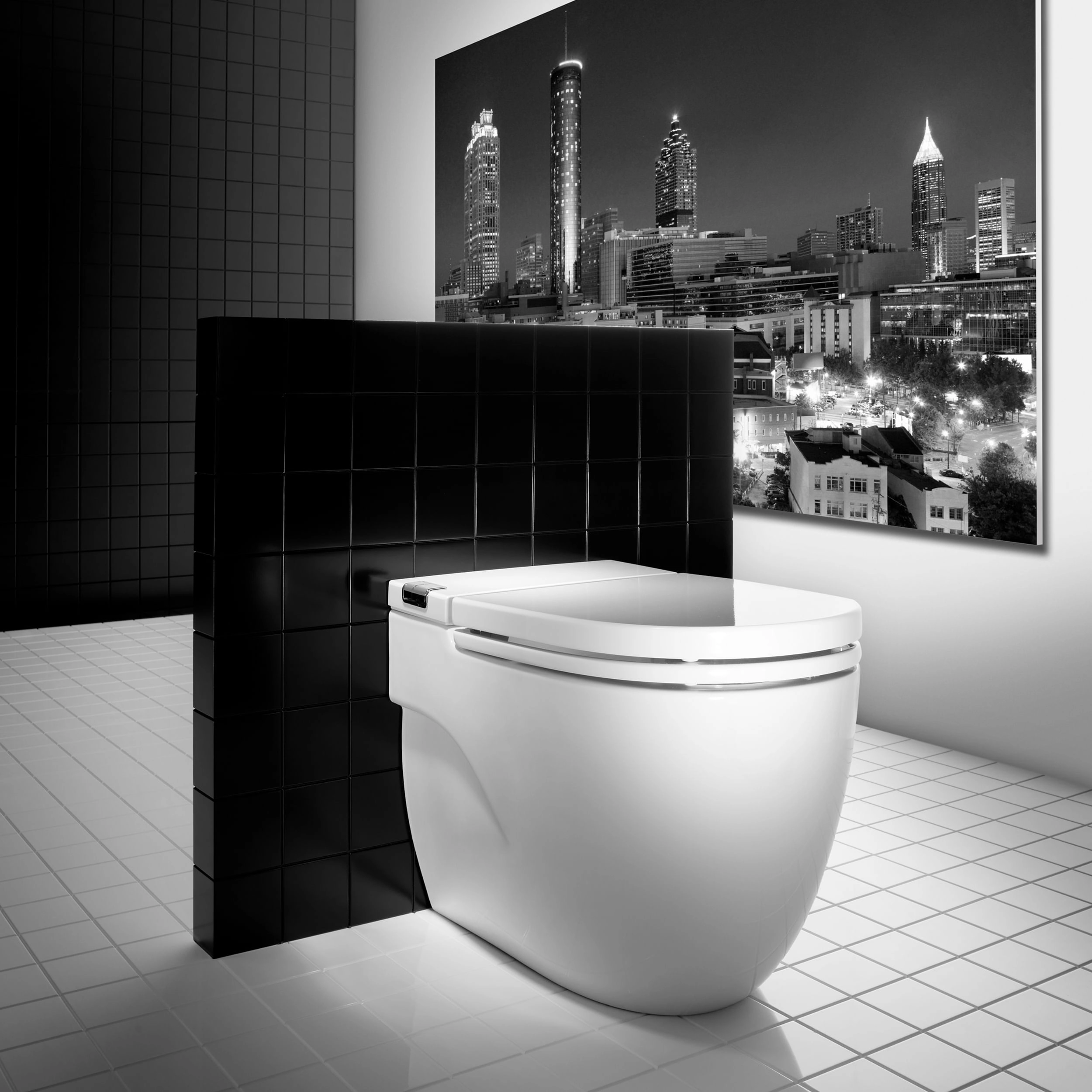 WC Meridian In-Tank Dual a Piso con Asiento y Fijaciones Blanco