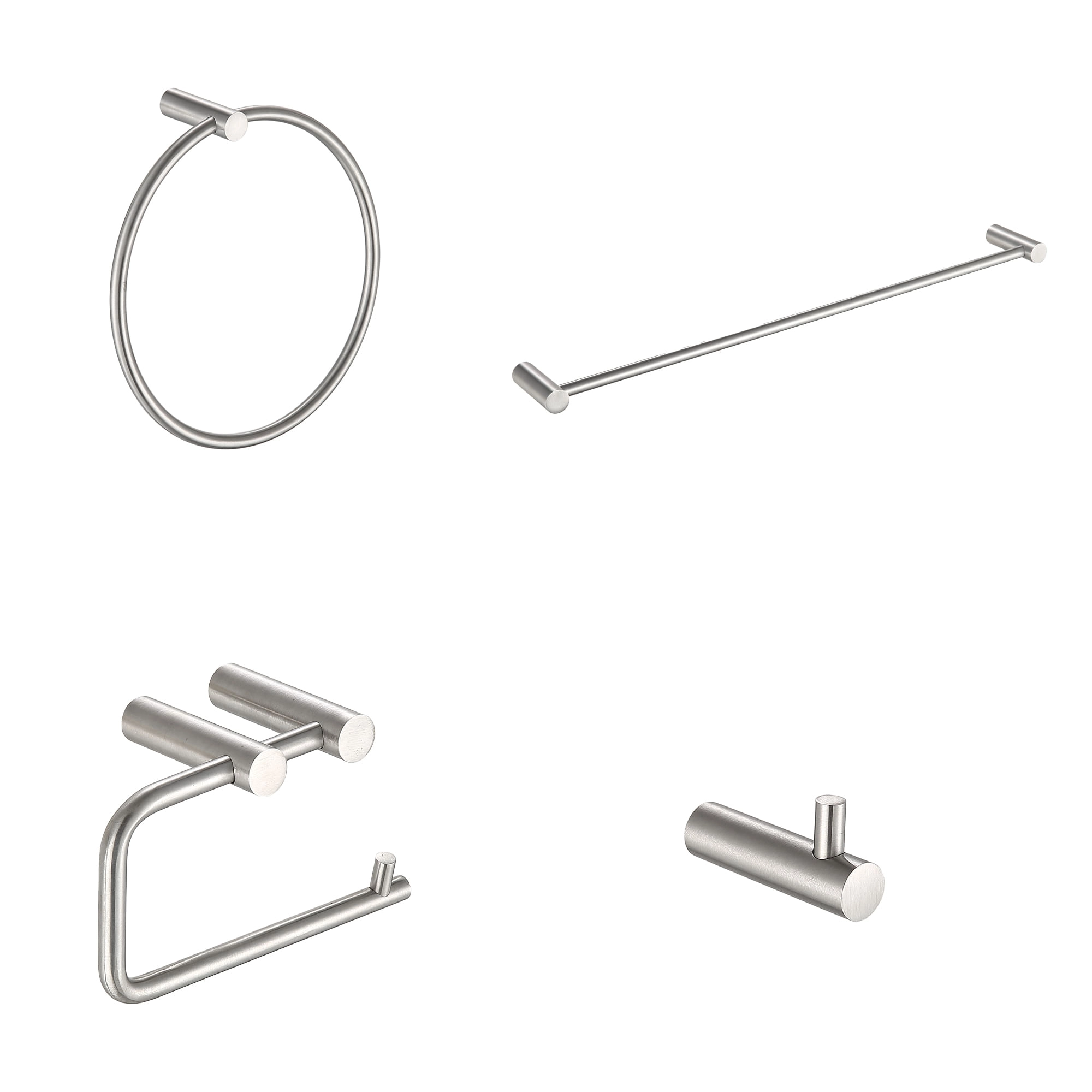 Pack Accesorios de Baño Capri 4 Piezas Cromado