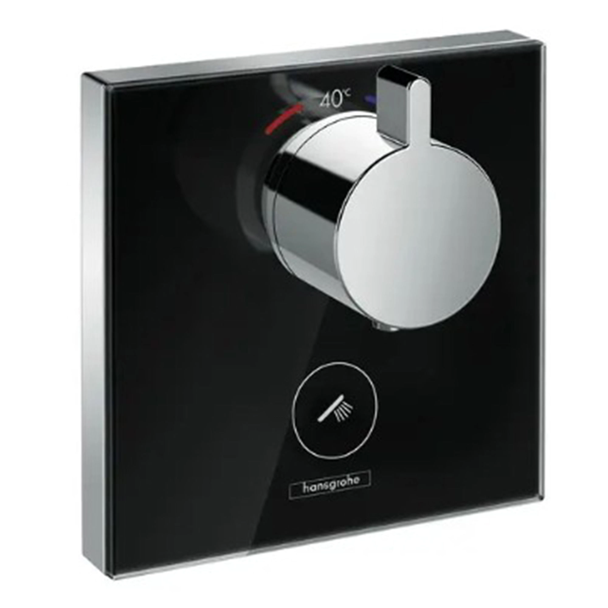 Embellecedor Showerselect Glass 1 Vía 15735600 Negro/Cromo