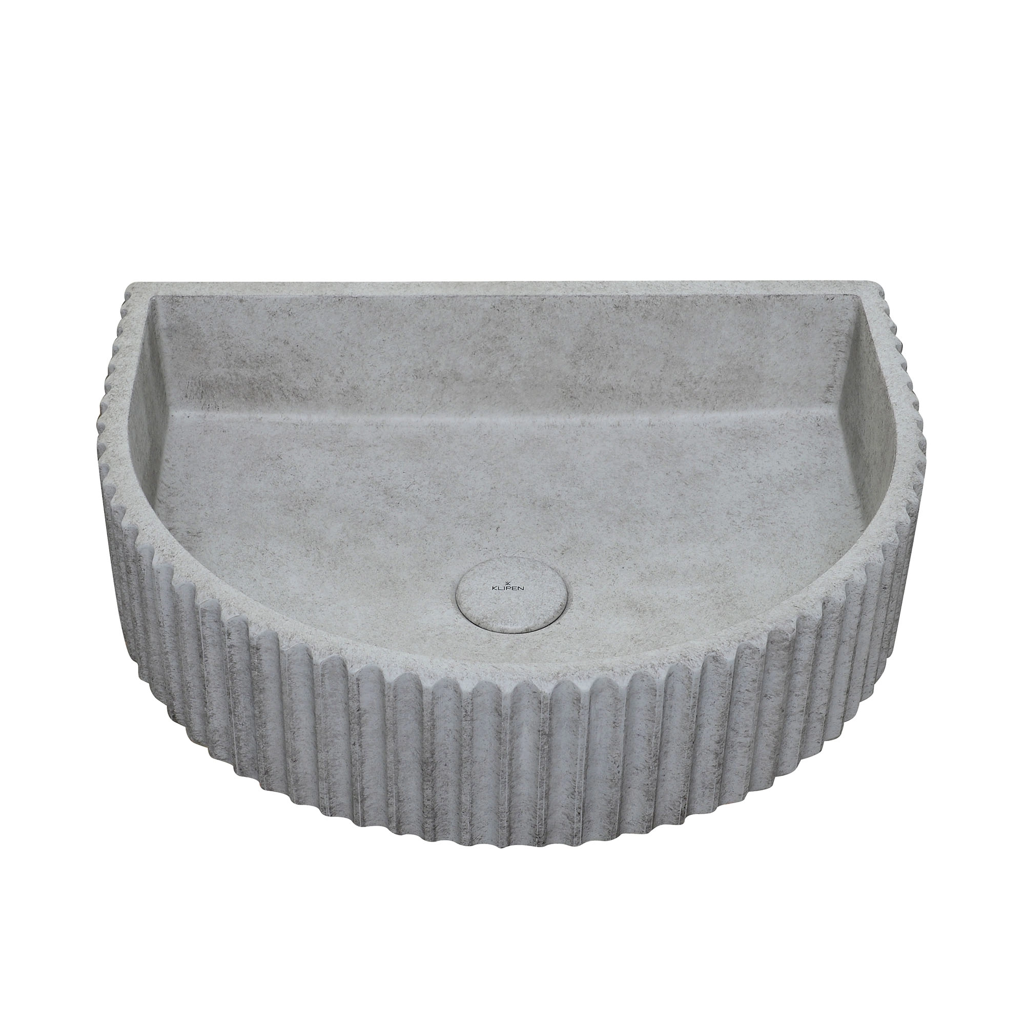 Lavamanos Sobreponer Vessel Semiredondo Gris Mate 465x360x119mm