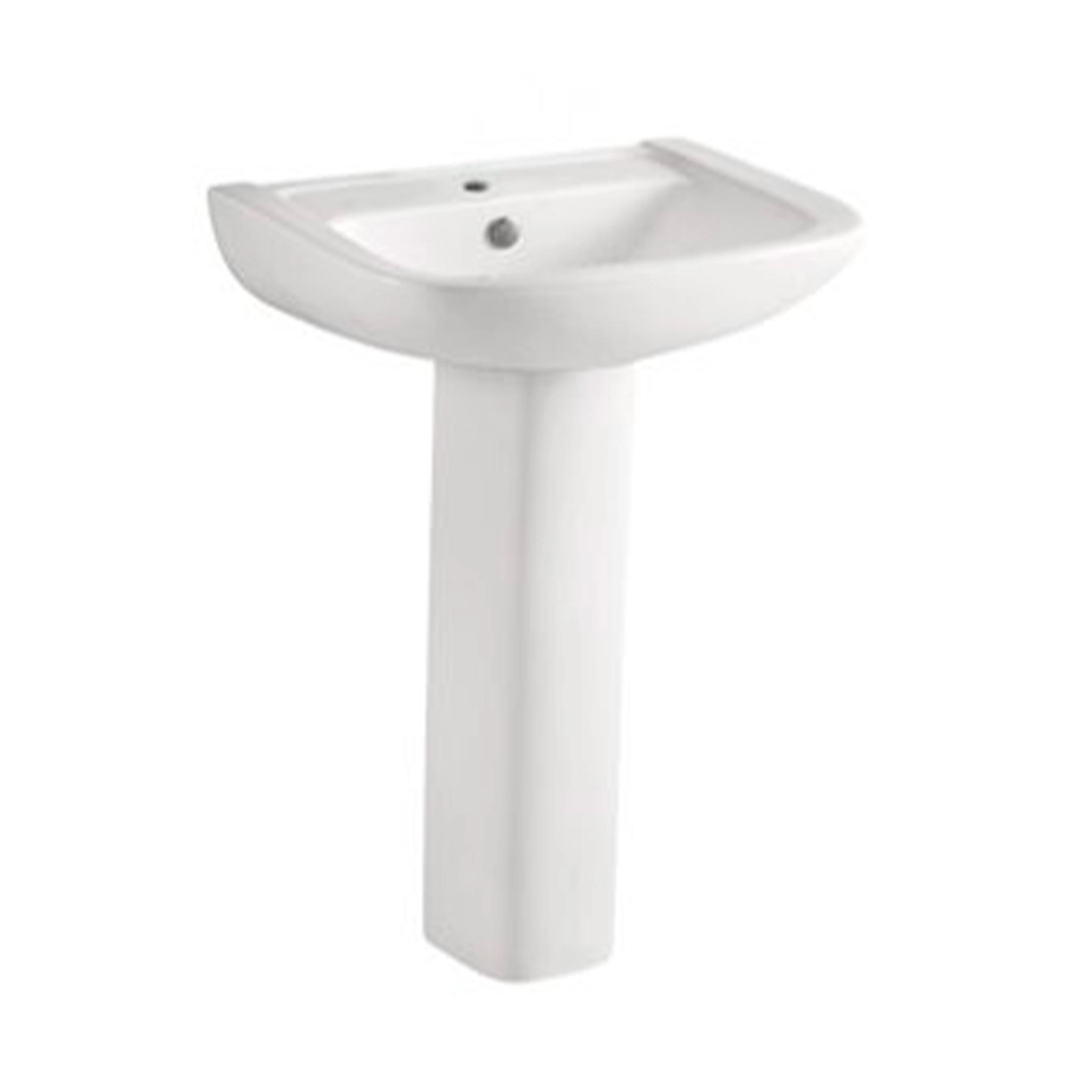 Lavamanos Olimpia con Rebalse Pedestal Rectangular Blanco