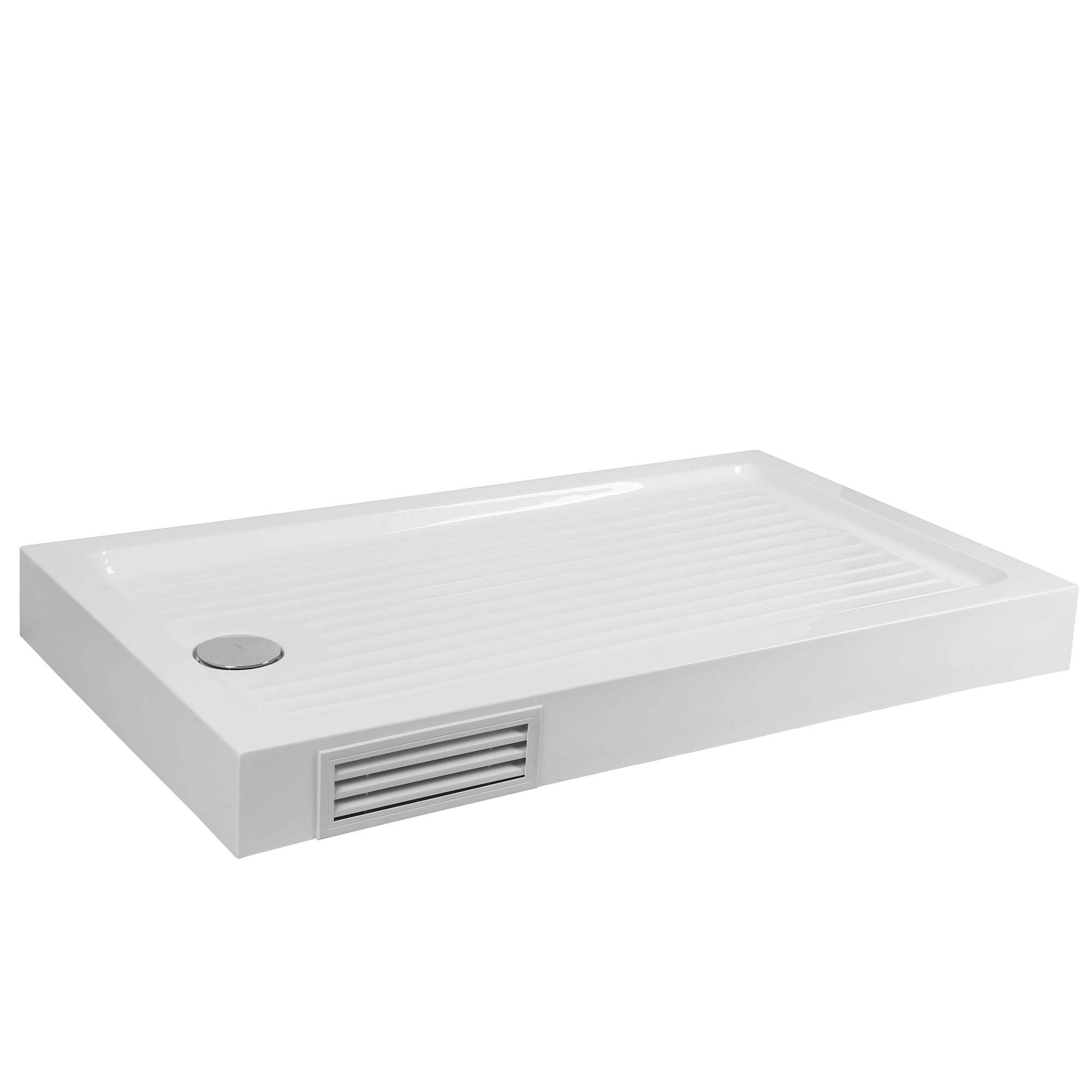 Receptáculo Zen con Desagüe y Panel de Registro Blanco 700x700 mm