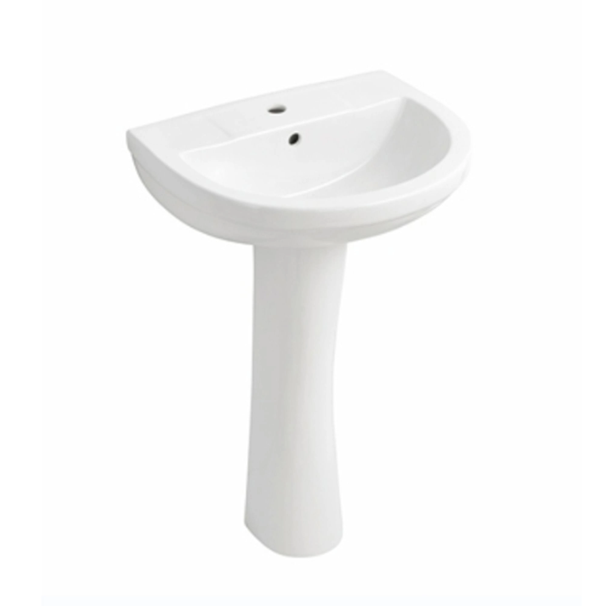 Lavamanos de pedestal New Vita con Rebalse Blanco
