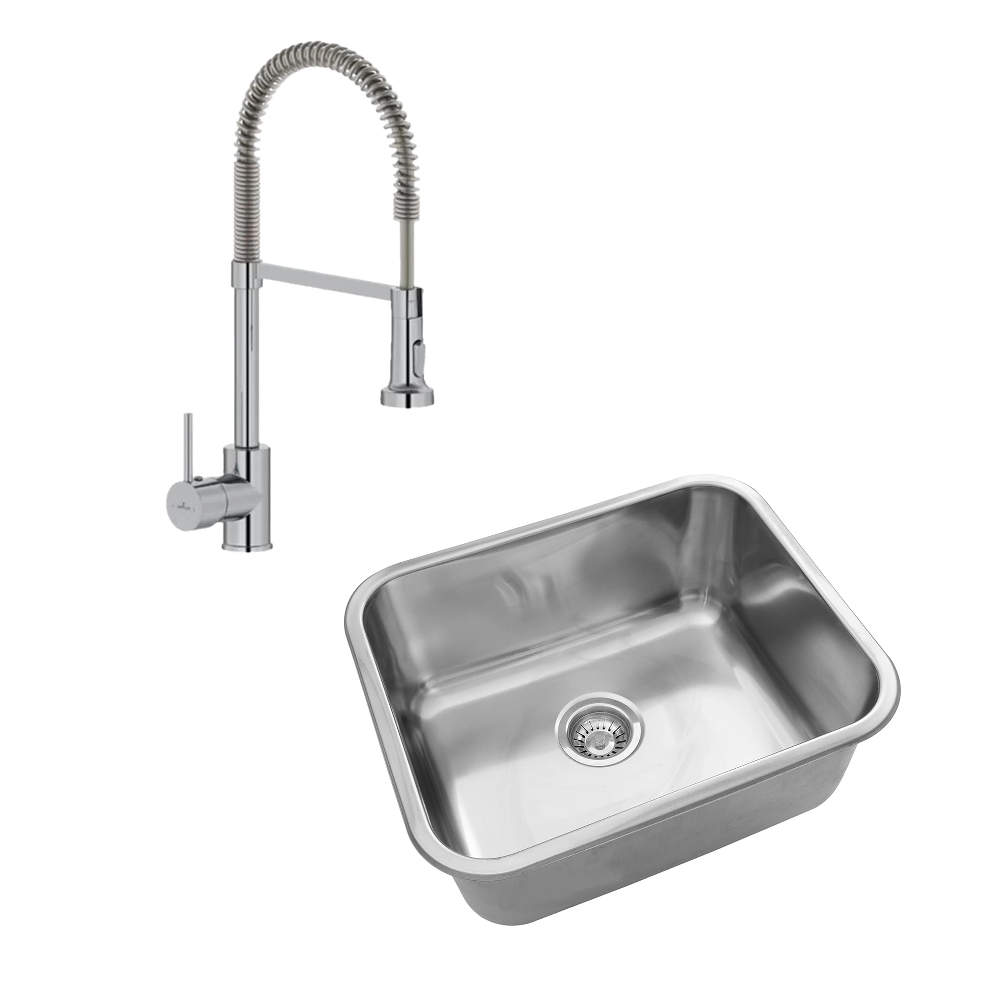 Pack Lavaplatos Simple G50 con Griferia Cocina Roma Extraible Cromo