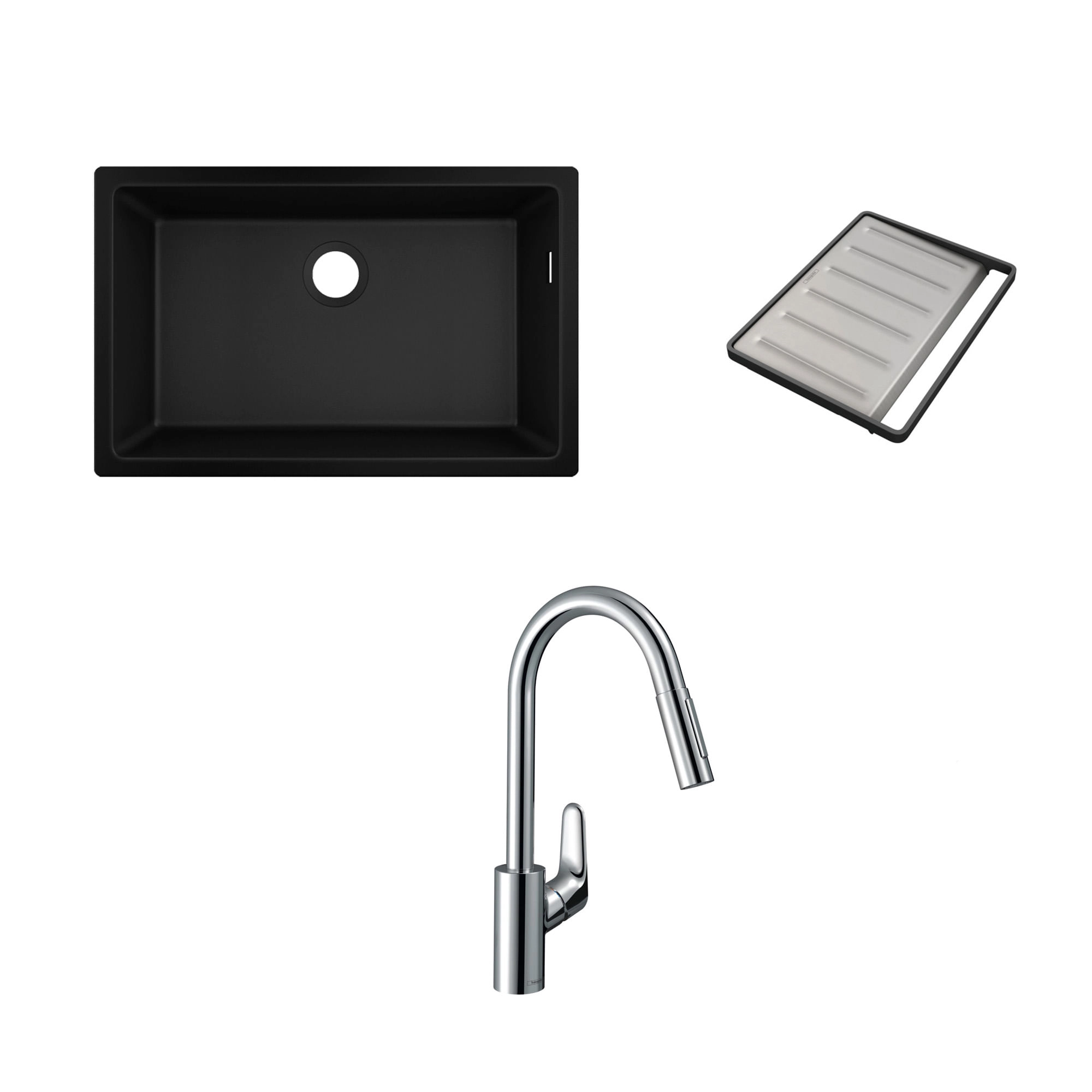 Pack Lavaplatos HNG Simple + Escurridor + Grifería Cocina HNG