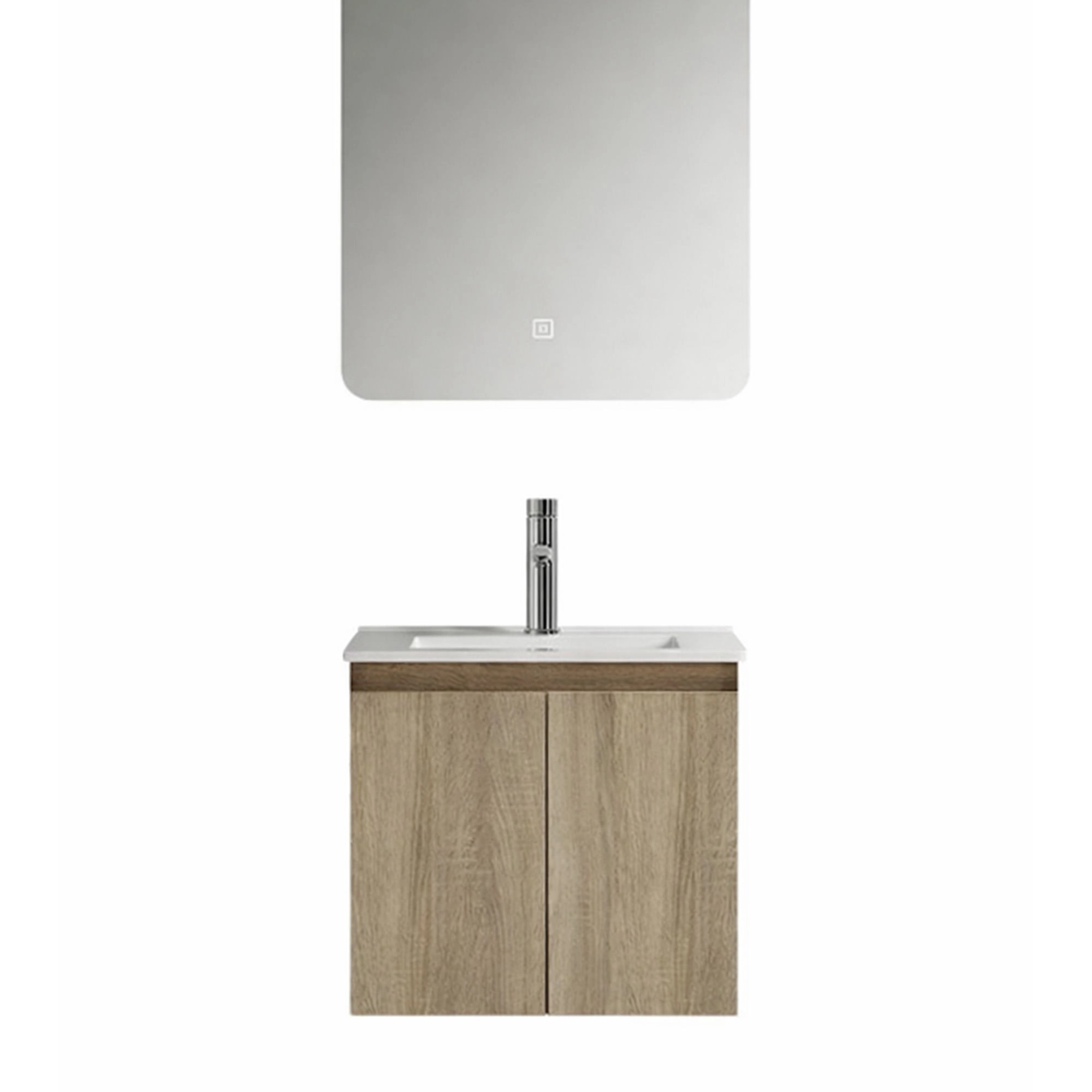 Mueble de Baño Nepal con Lavamanos 500x400x495 mm 2 Puertas Brown Wood