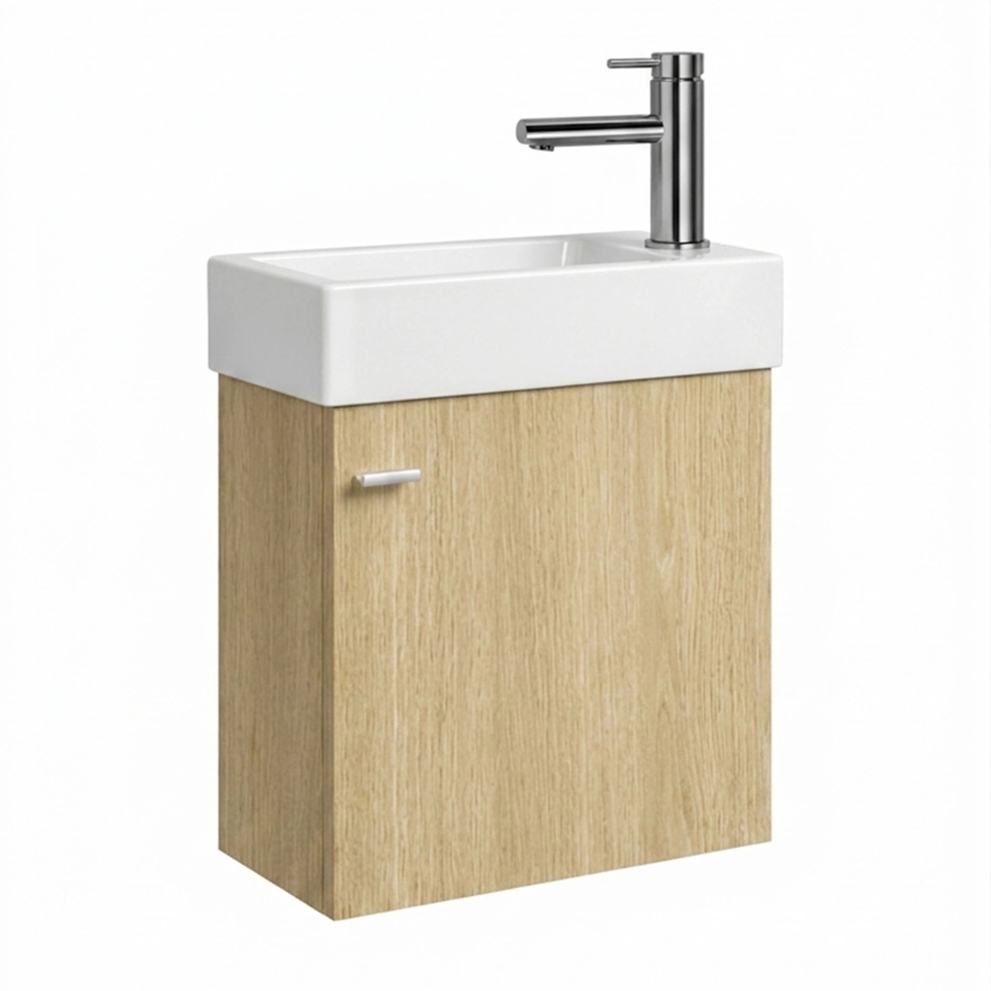 Mueble de Baño Filadelfia con Lavamanos 500x250x640 mm 1 Puerta Light Oak