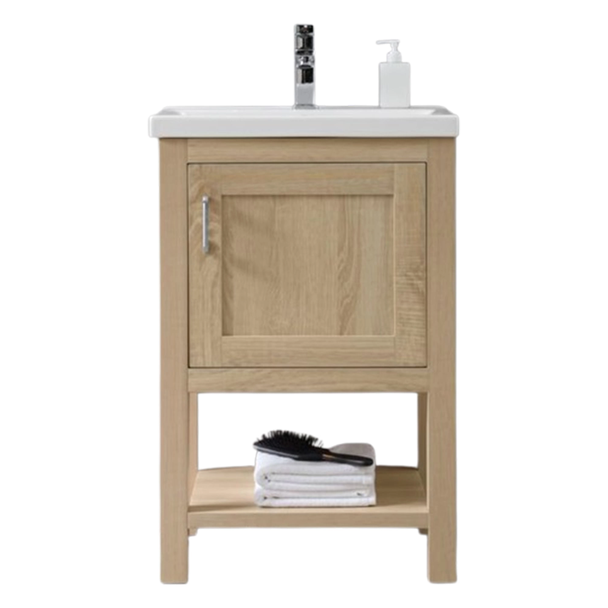 Mueble de Baño Vania con Lavamanos 500x400x850 mm 1 Puerta Y Repisa Caramel