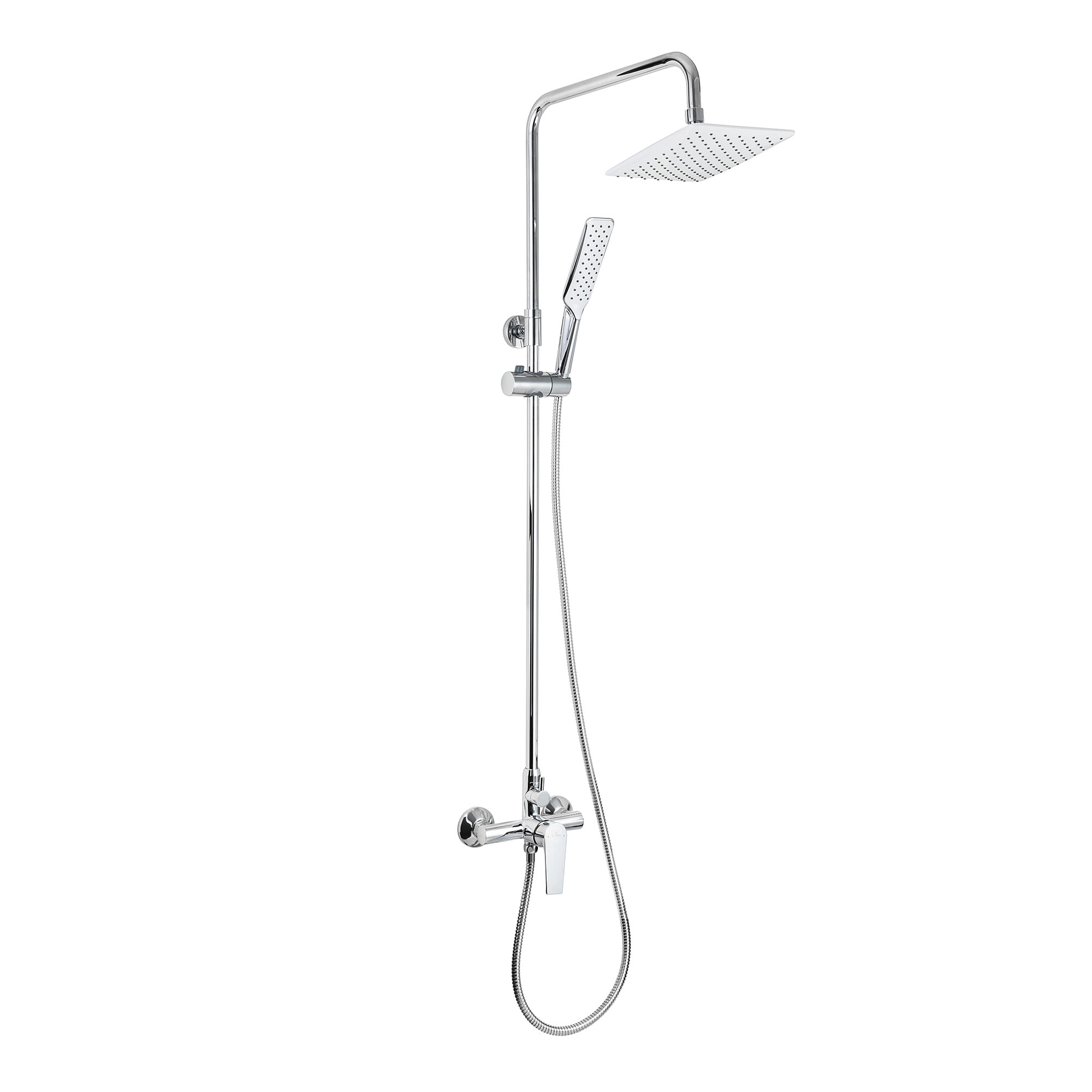Columna Ducha Keops 20 cm Blanco/Cromado