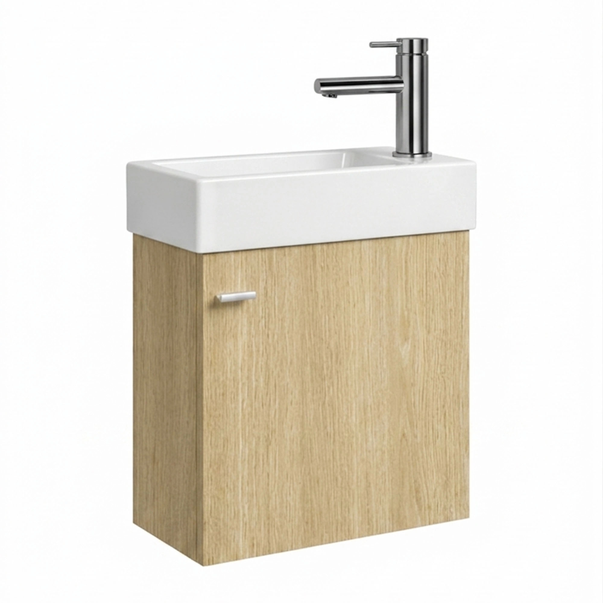 Mueble de Baño Filadelfia con Lavamanos 500x250x640 mm 1 Puerta Light Oak