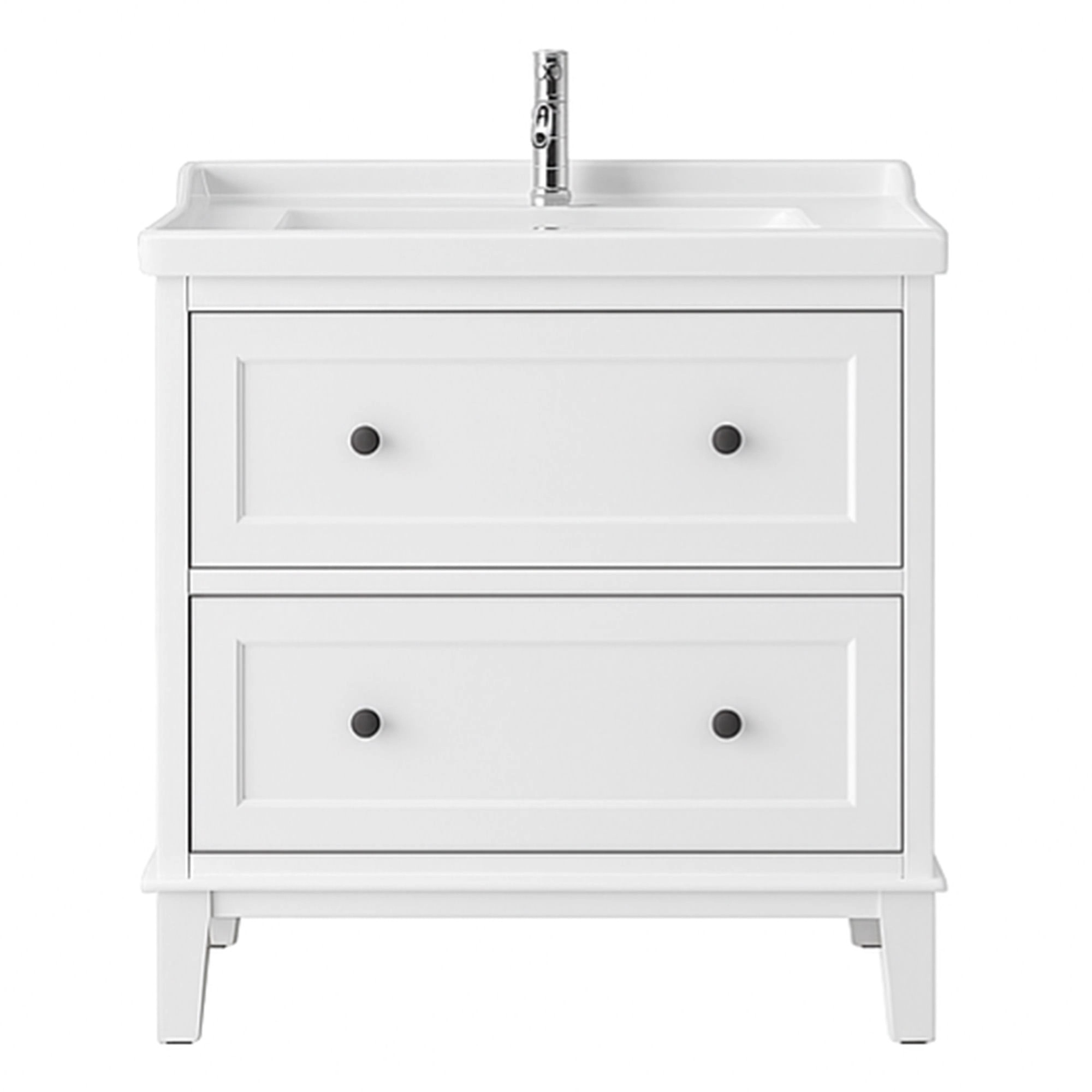Mueble de Baño Azalea con Lavamanos 800x500x875 mm 2 Cajones Blanco