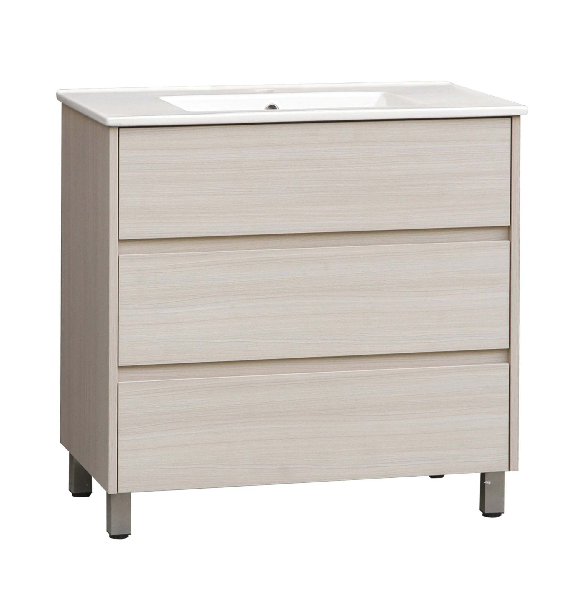 Mueble de Baño Maya con Lavamanos 800x460x820 mm 3 Cajones Light Oak