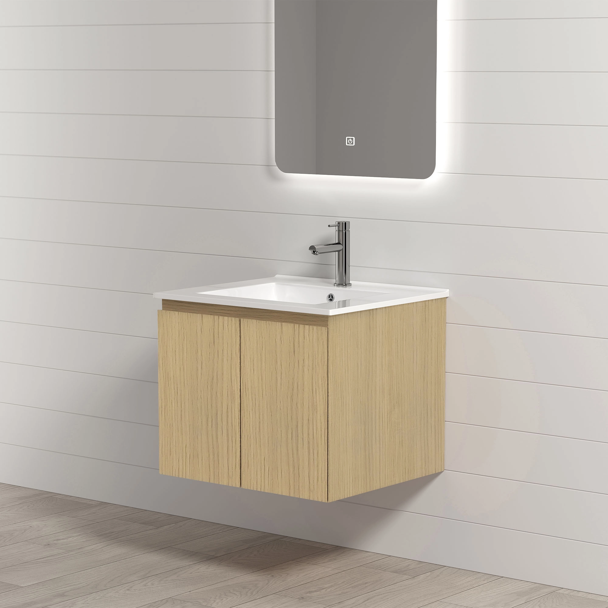 Mueble de Baño Nepal-N con Lavamanos 610x465x500 mm Beige 2 Puertas