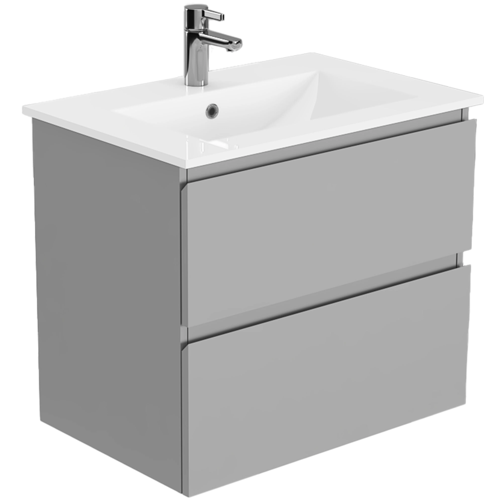 Mueble de Baño Delfos con Lavamanos 600x450x600 mm 2 Cajones Thunder Grey Matt