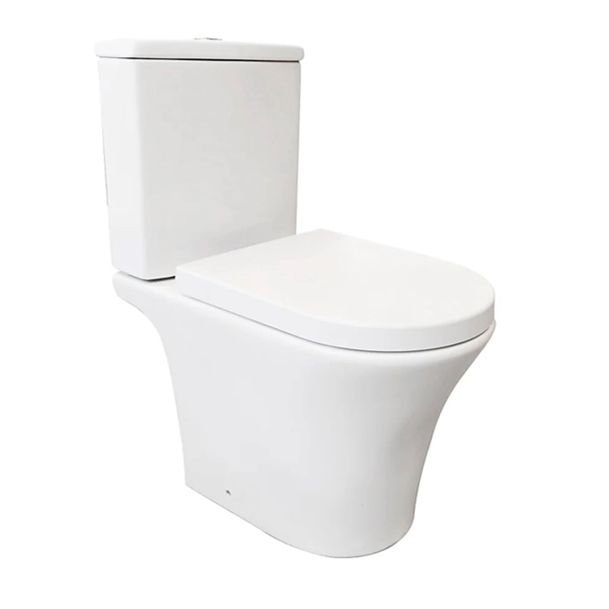 WC Two Piece Zeus Rimless Descarga a Piso 210 mm
