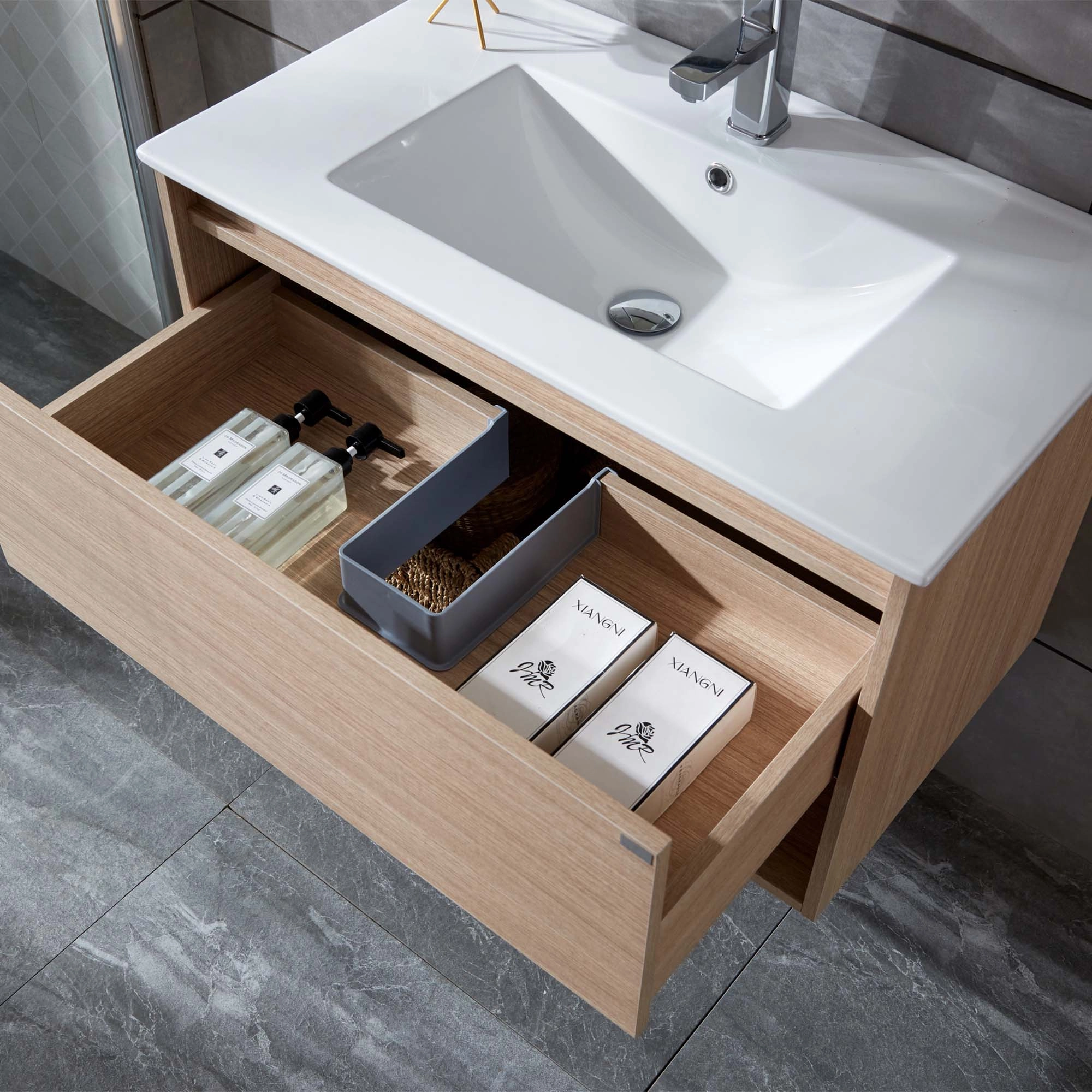 Mueble de Baño Queen con Lavamanos 1200 mm 1 Cajón y Repisa Soft