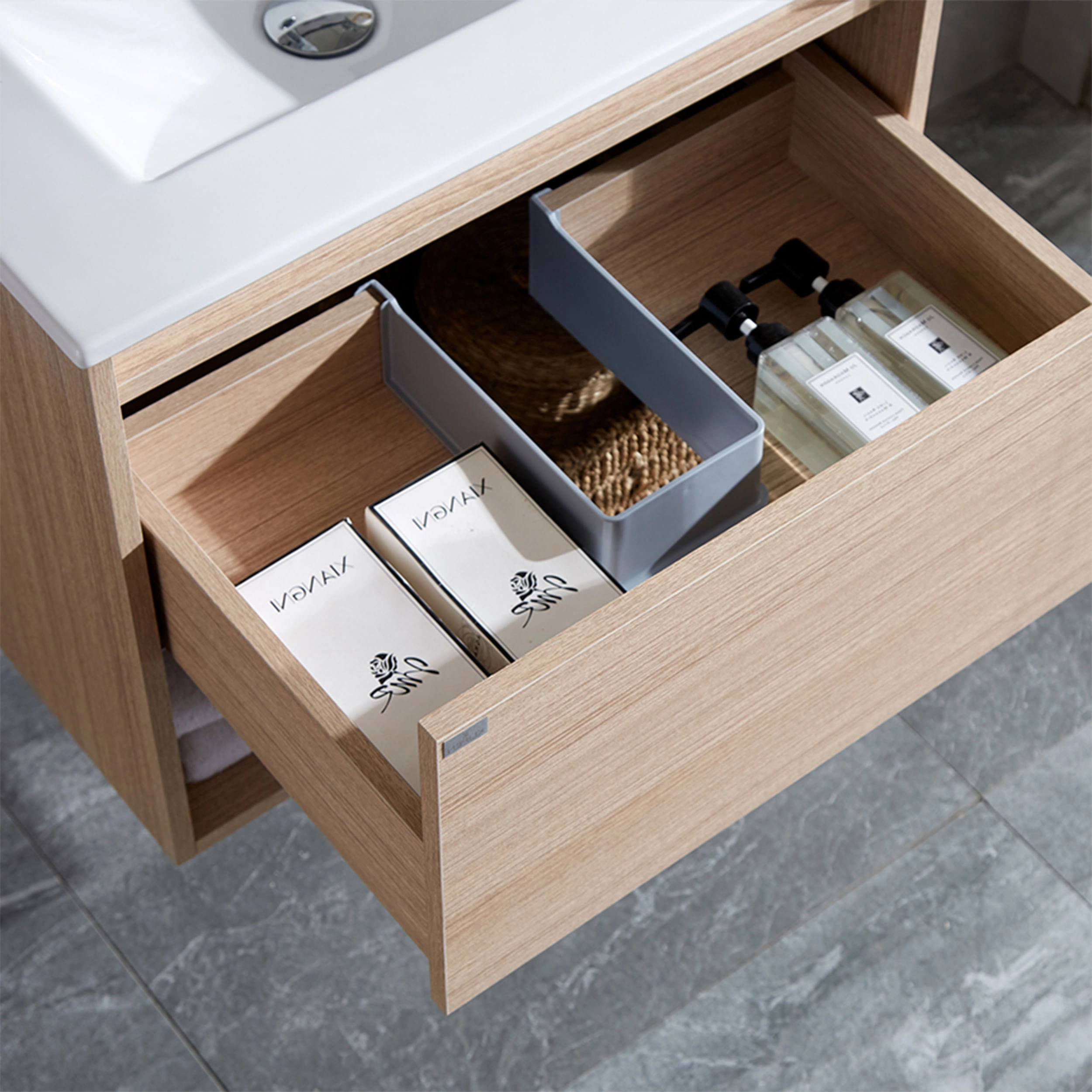 Mueble de Baño Queen con Lavamanos 500 mm 1 Cajón y Repisa Soft