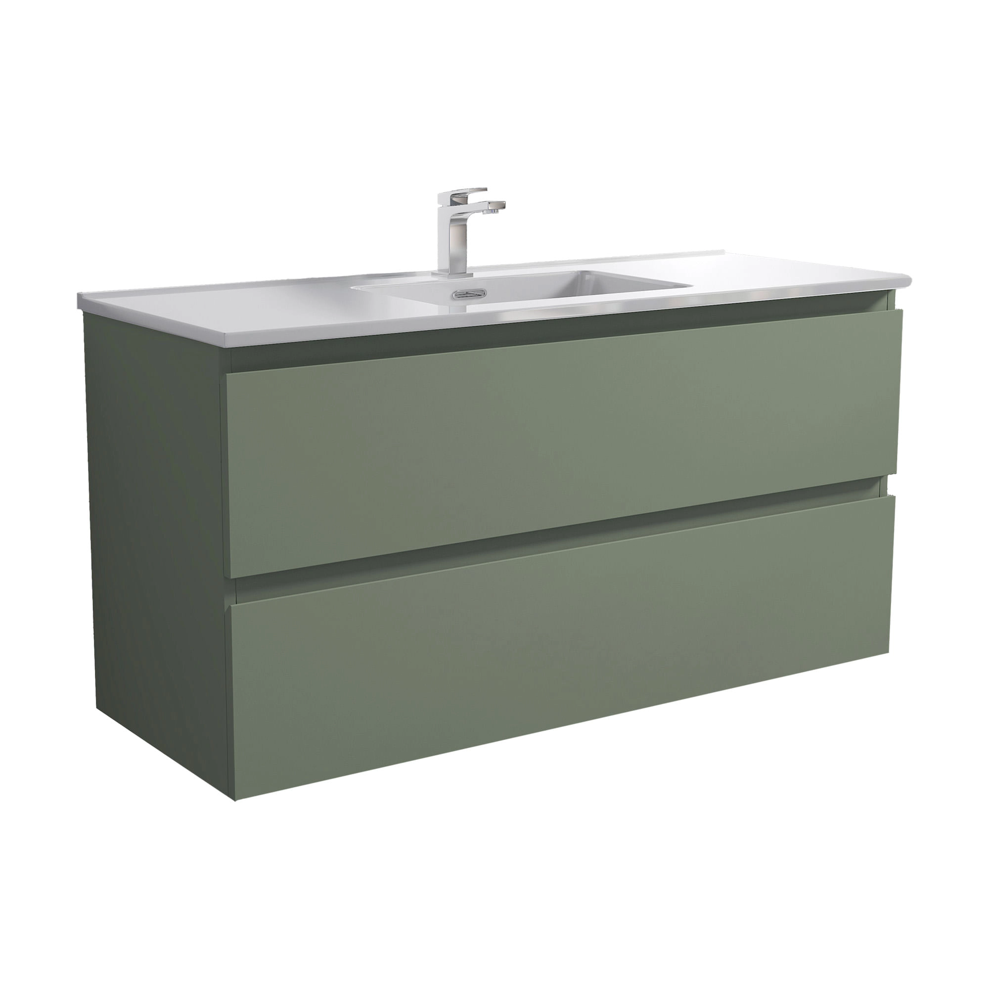 Mueble de Baño Albany con Lavamanos 1200x450x600 mm 2 Cajones Dusty Green