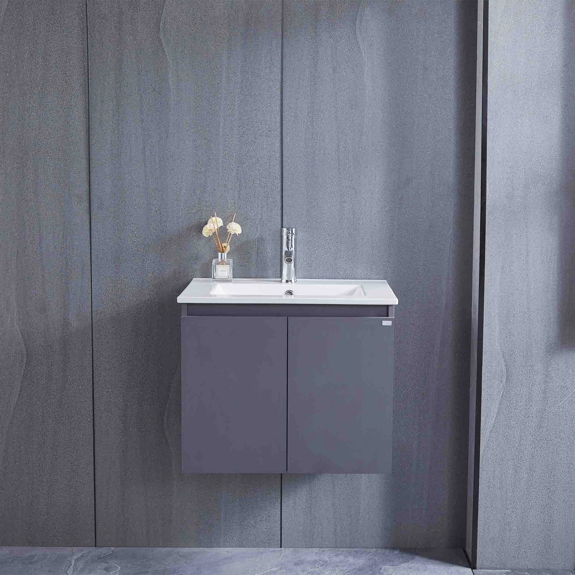 Mueble de Baño Queen con Lavamanos 600 mm 2 Puertas Silver Gray