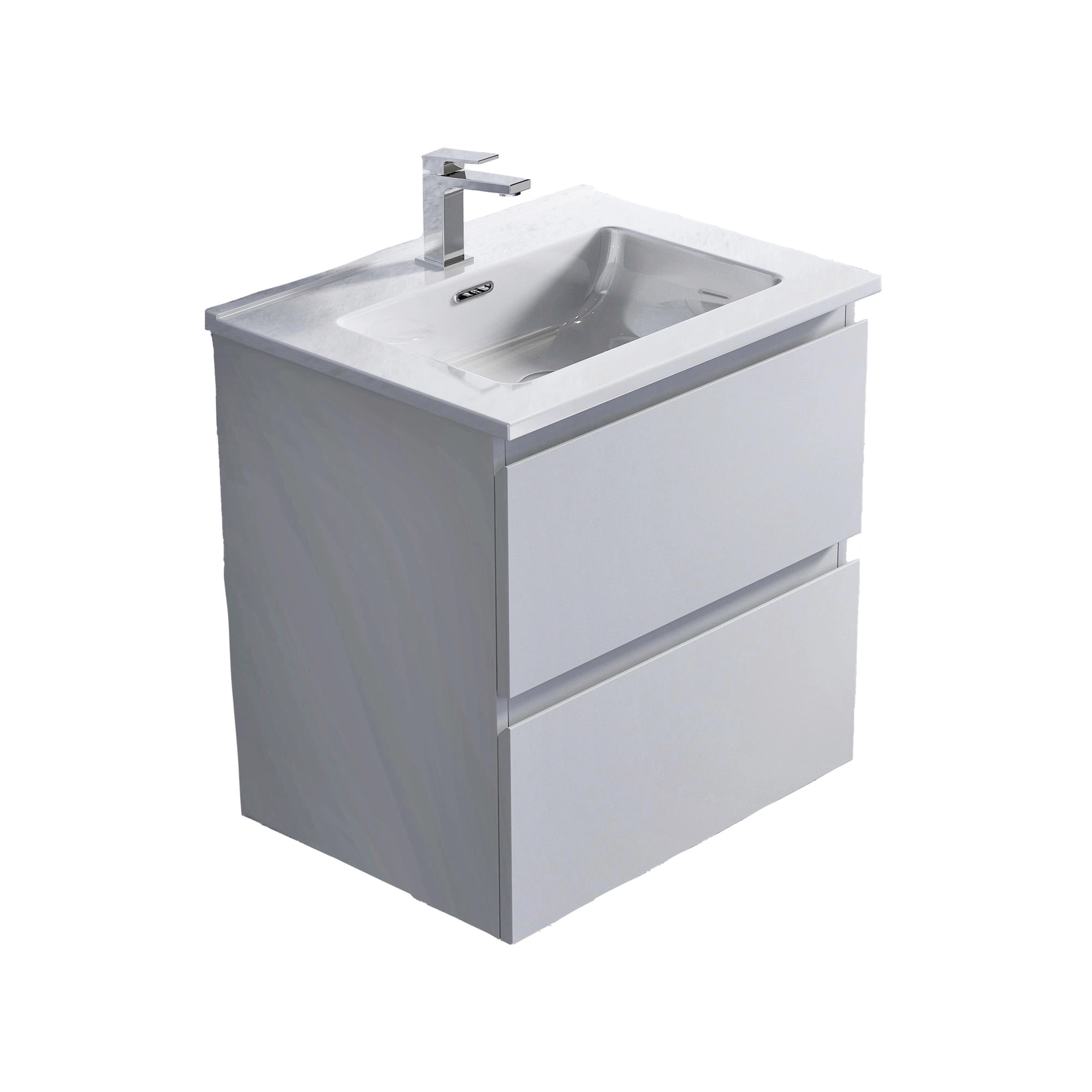 Mueble de Baño Albany con Lavamanos 600x450x600 mm 2 Cajones Moon Grey