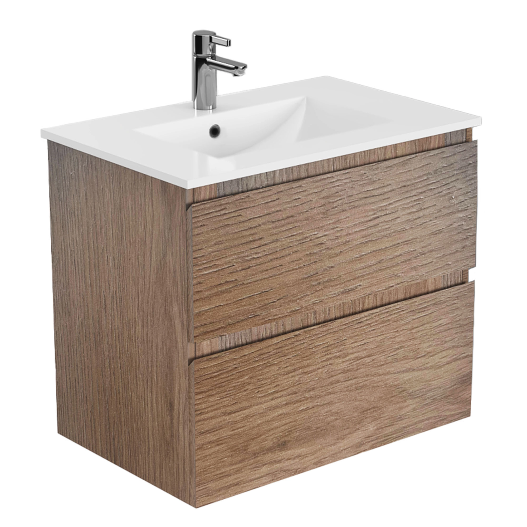 Mueble de Baño Delfos con Lavamanos 700x450x600 mm 2 Cajones Rustic Oak