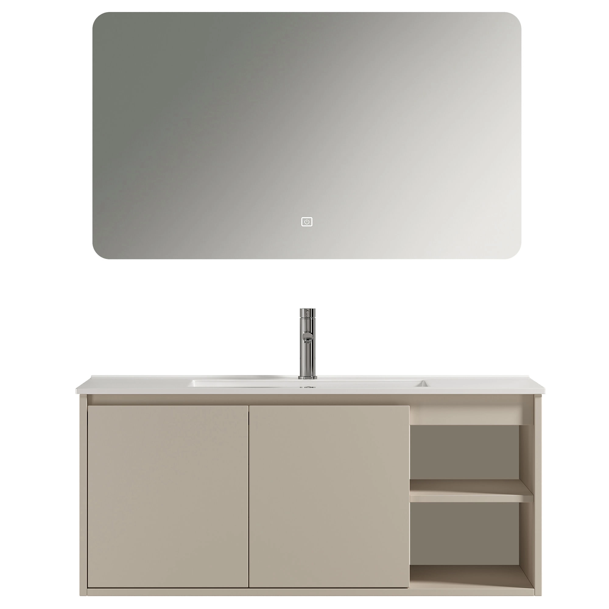 Mueble de Baño Nepal con Lavamanos 1200x470x500 mm 2 Puertas y Repisa Beige