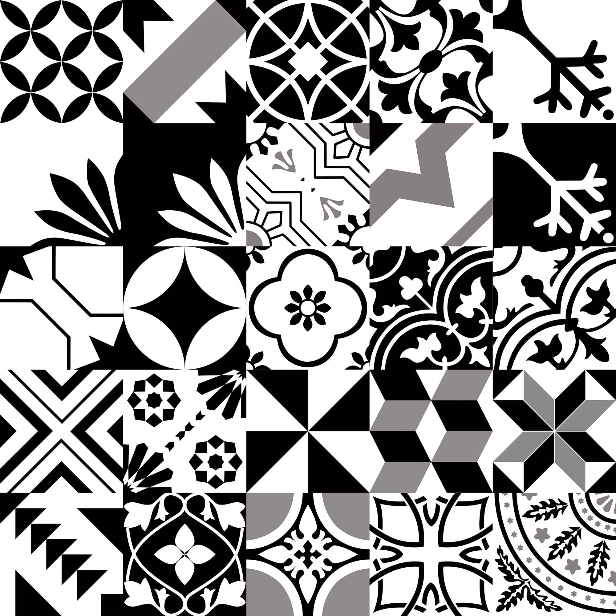 Cerámica Dolcevita Mix B&W Blanco Mate 20x20 cm