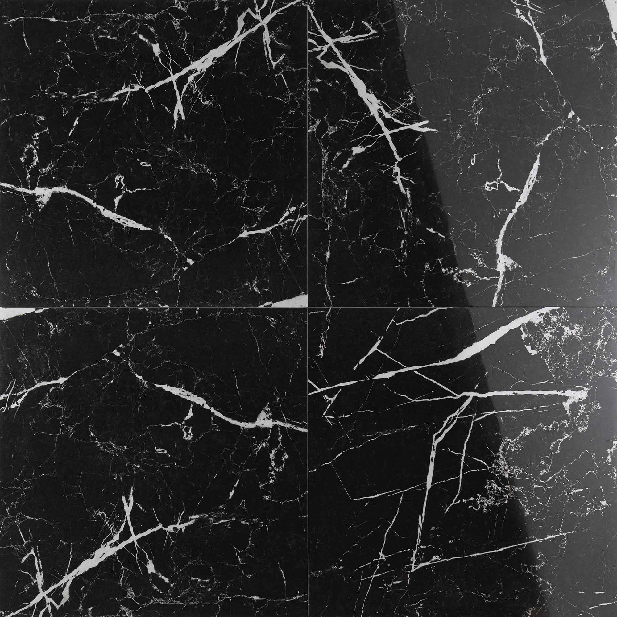 Porcelanato Black Marquina Pulido 60x60 cm