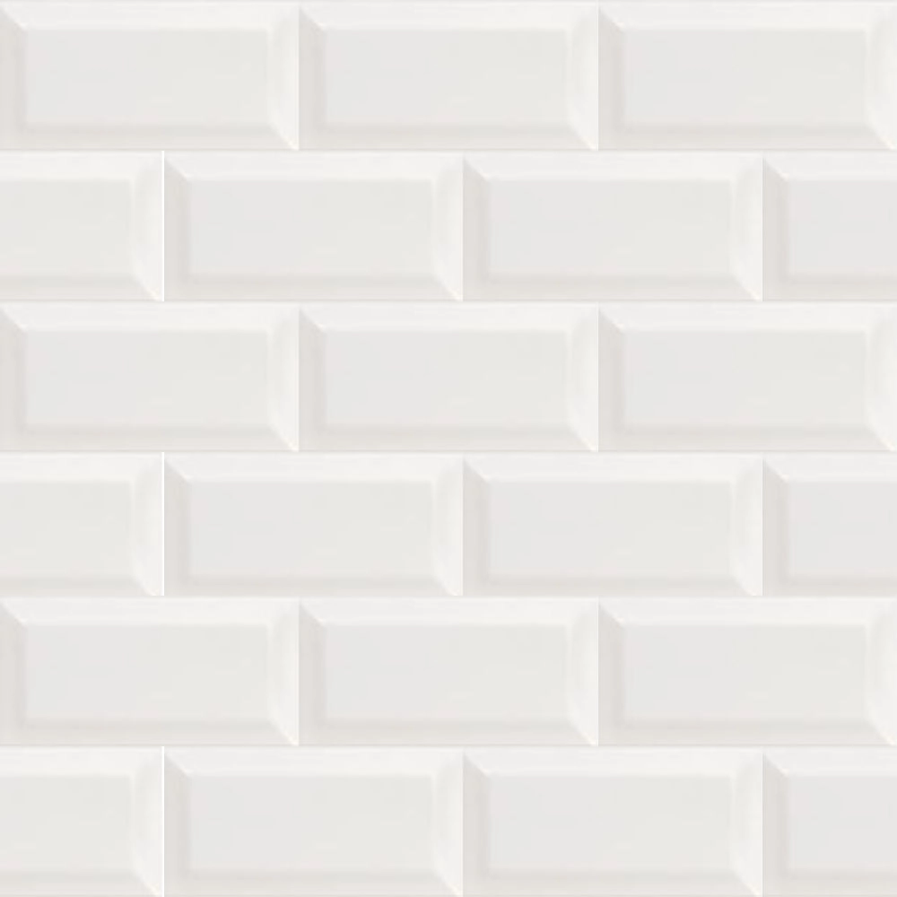 Cerámica Muro Ice Retro White Brillante 7.5x15 cm