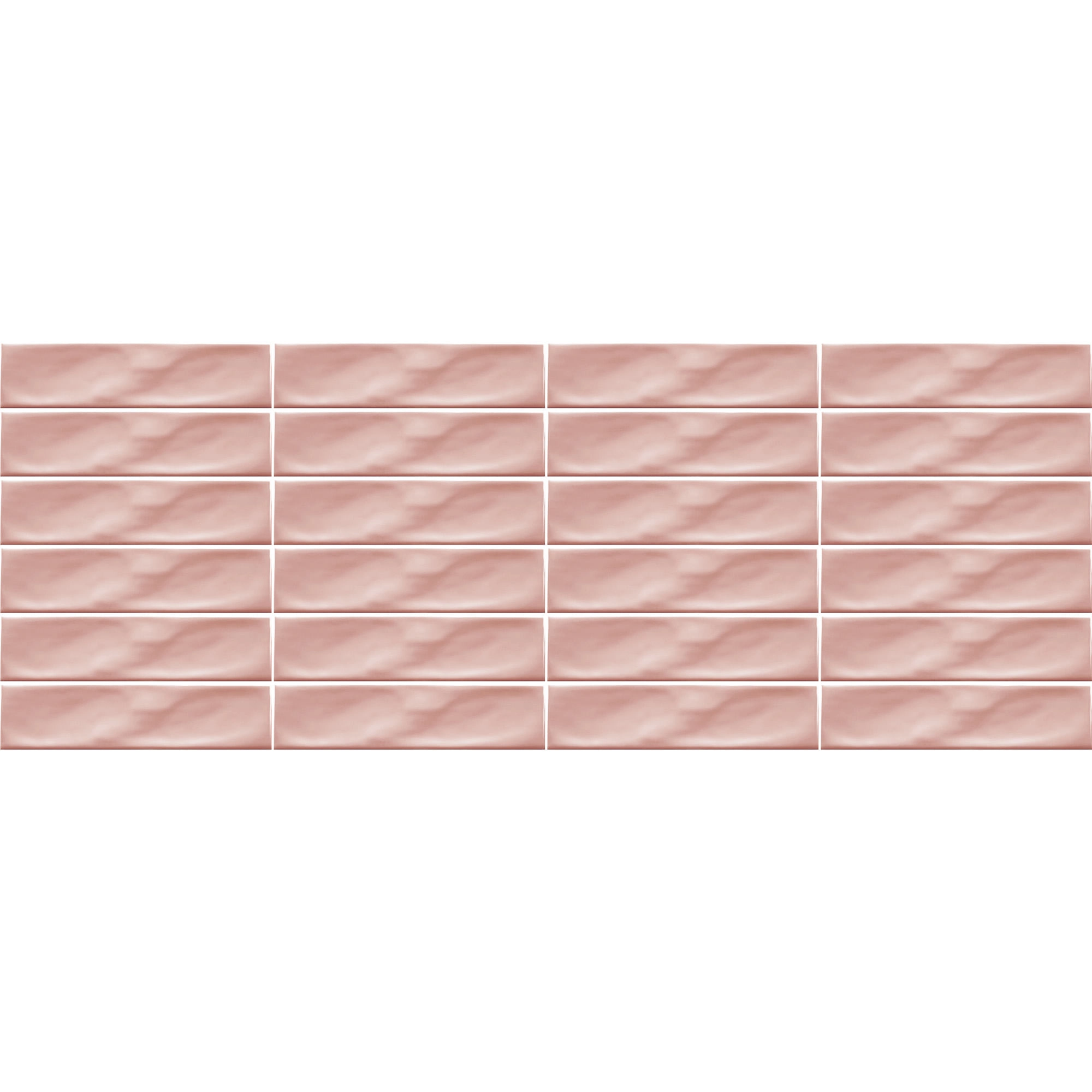 Cerámica Muro Ice Craft Rosa Brillante 6.8x28 cm