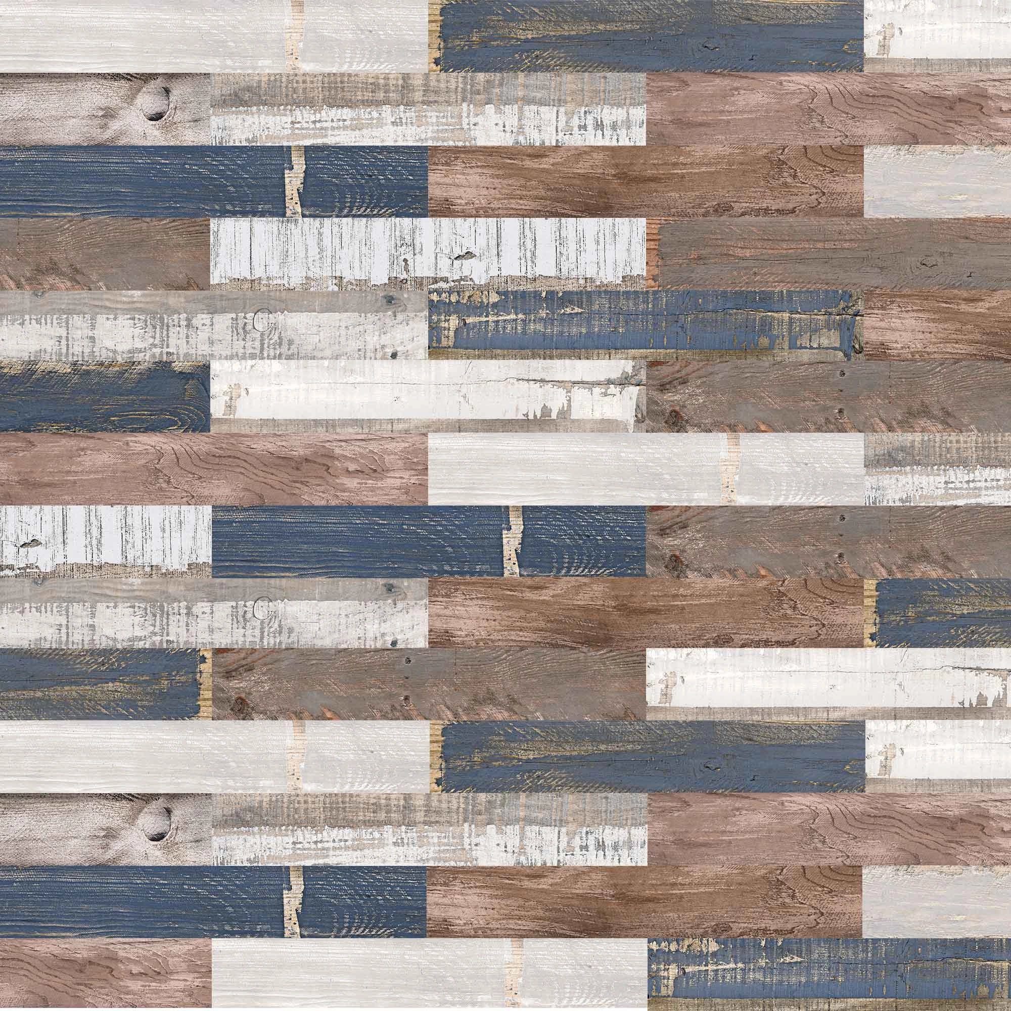 Porcelanato Amazon Patina Mix Blanco Mate 20x120 cm