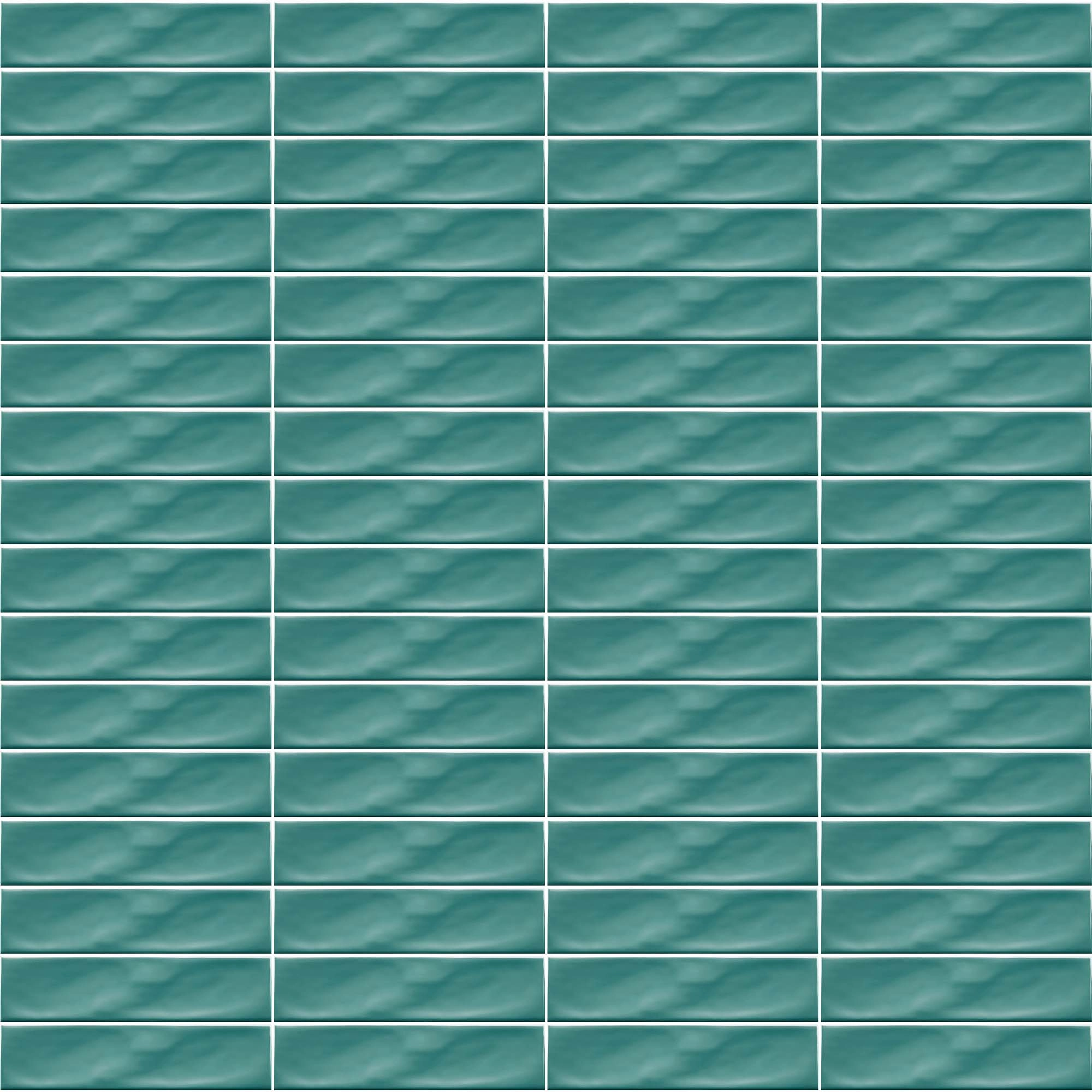 Cerámica Muro Ice Craft Turquoise Brillante 6.8x28 cm