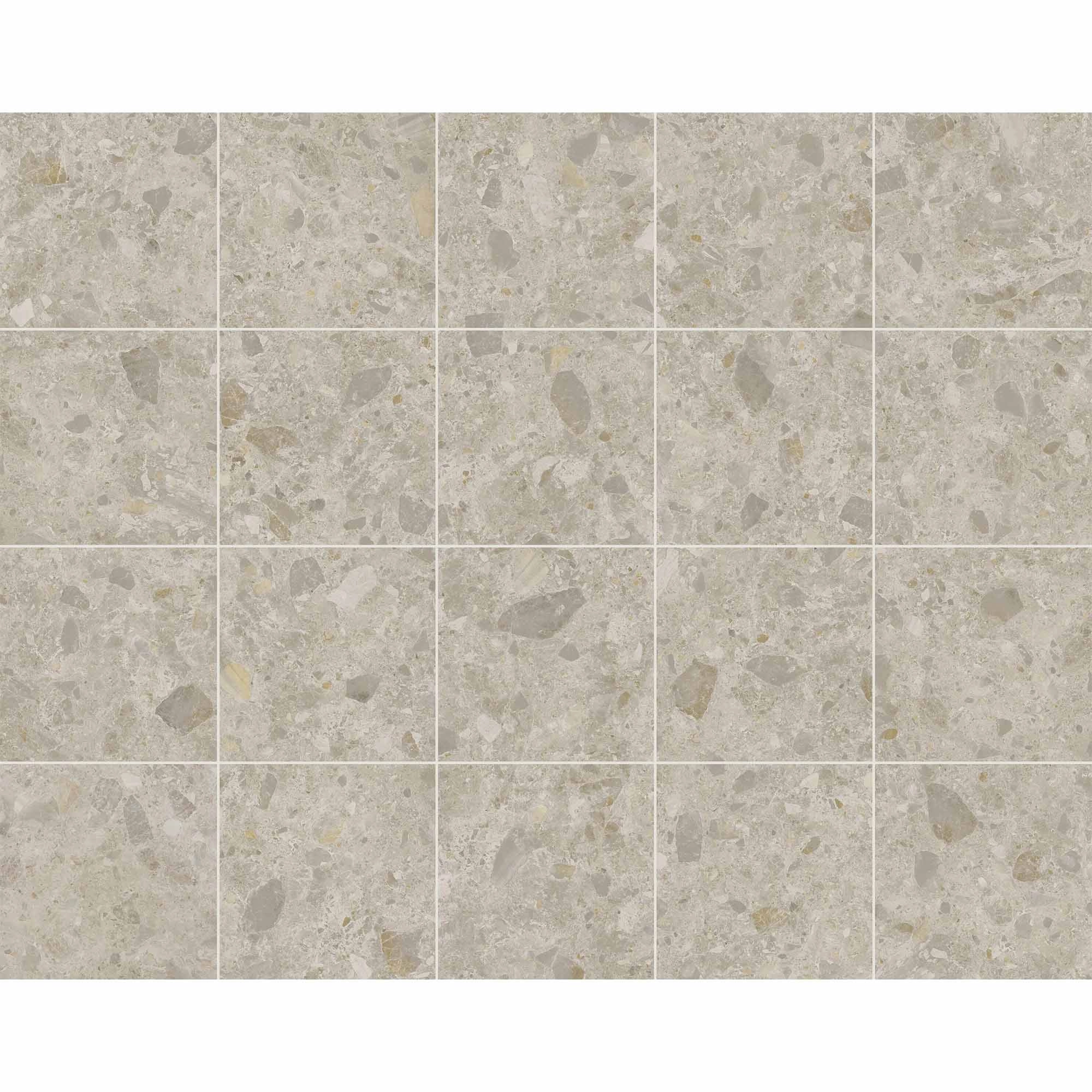Porcelanato Terrastone Beige/Gris Mate 60x60 cm