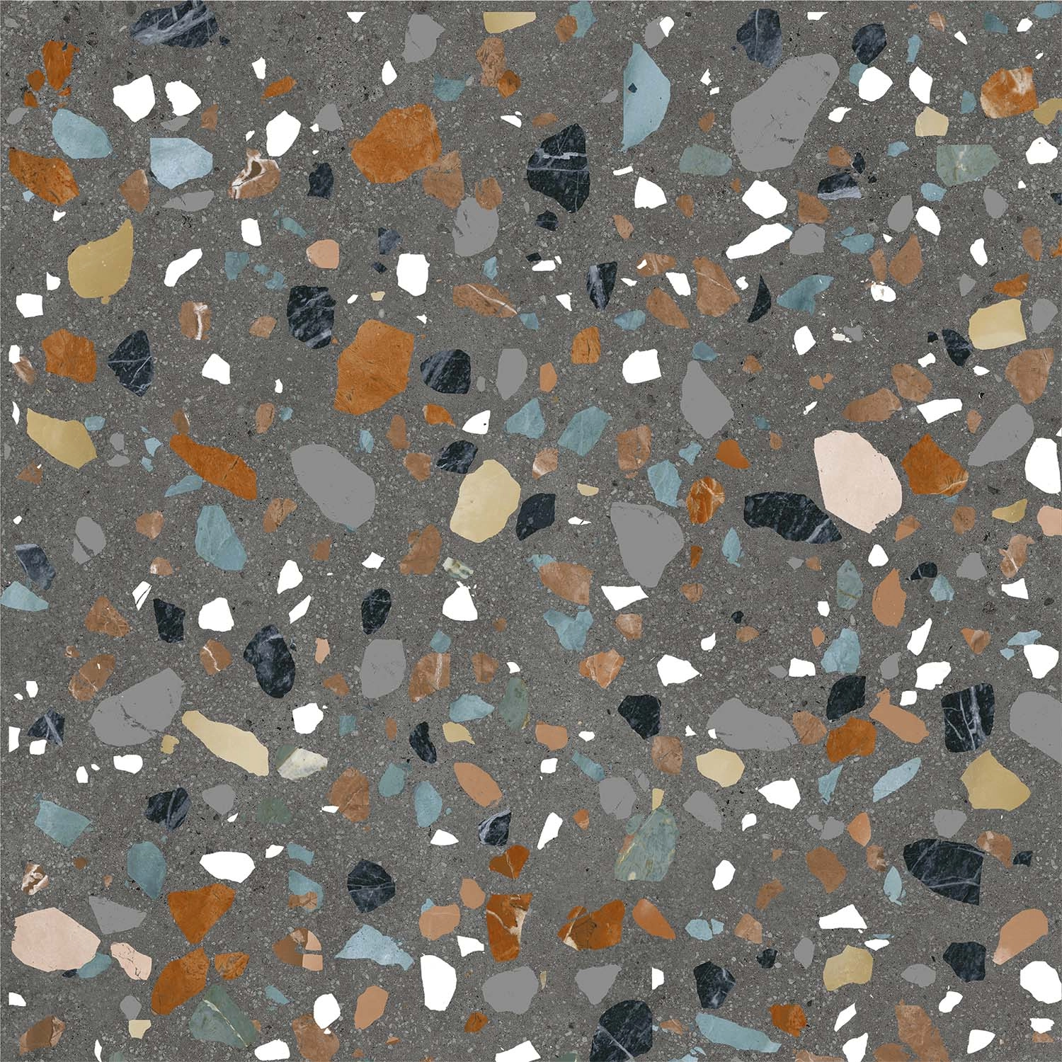 Gres Porcelánico Orbit Terrazo Grafito Mate 60x60 cm