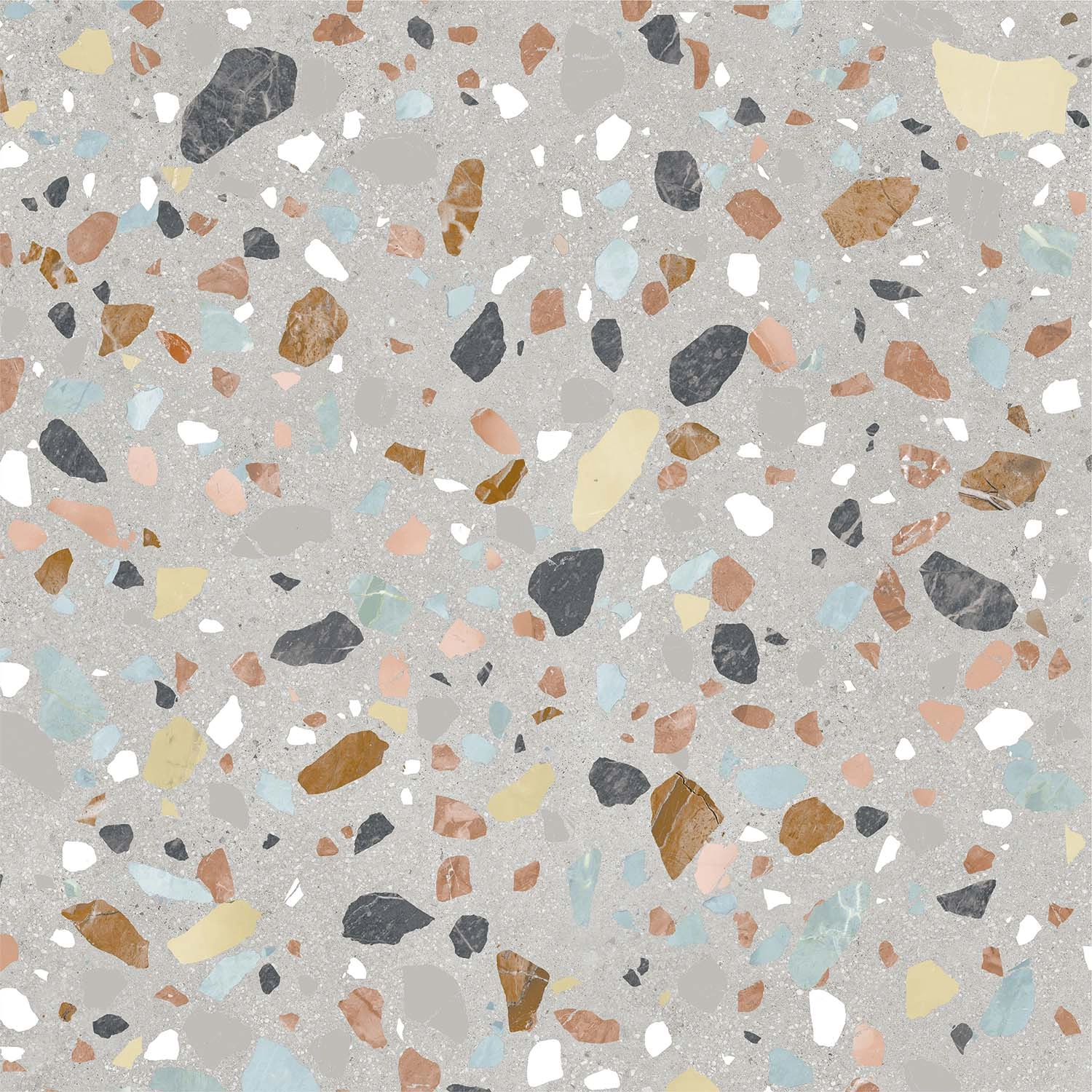 Gres Porcelánico Orbit Terrazo Light Grey Mate 60x60 cm