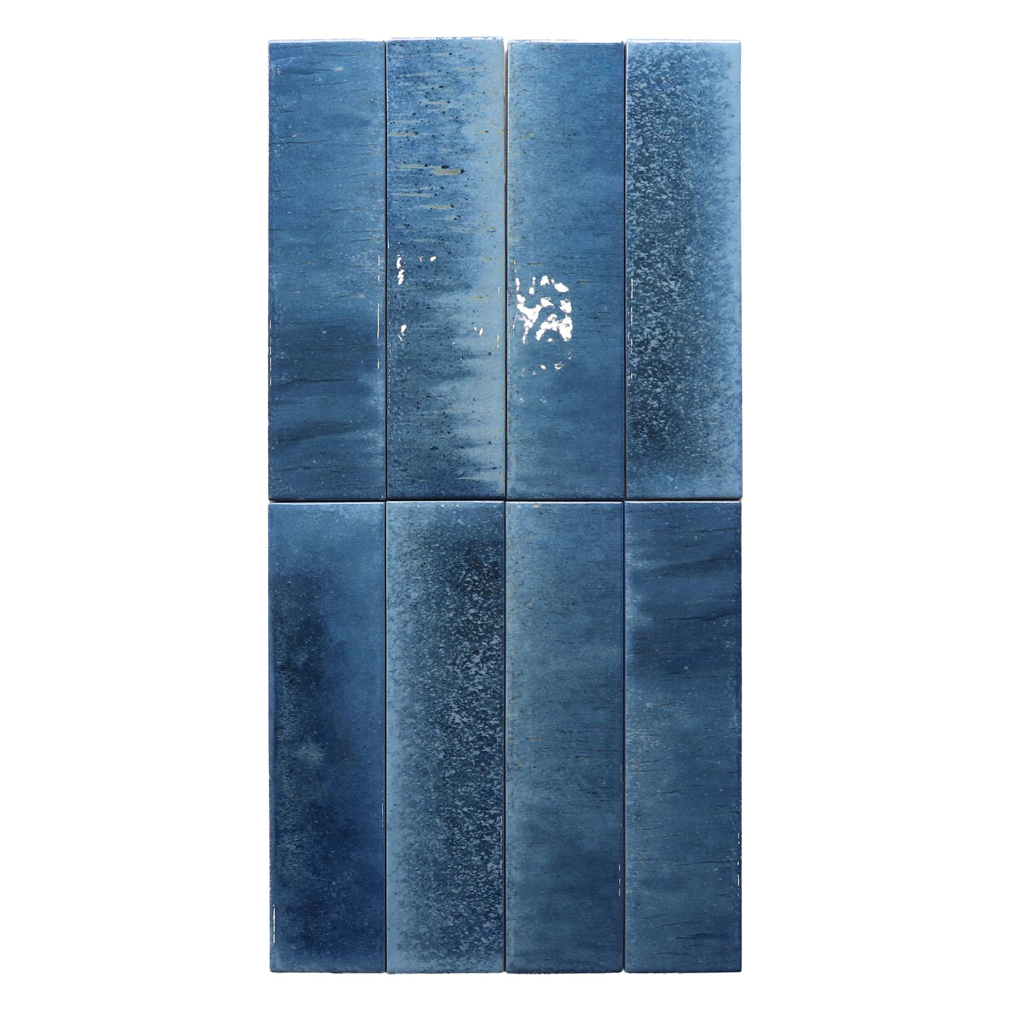 Porcelanato Nomad Ocean Azul Brillante 6x24 cm