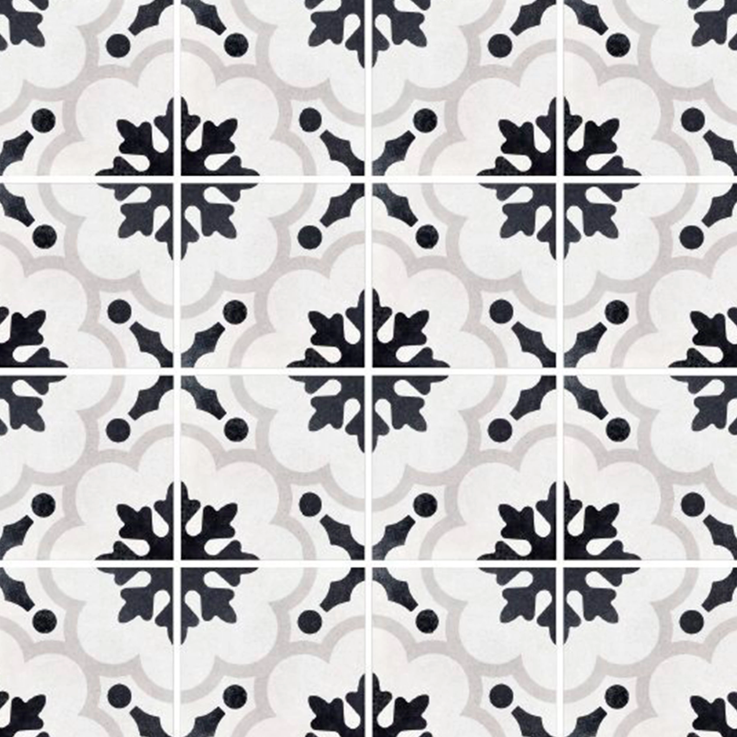 Porcelanato Cementina B&W Mate 20x20 cm