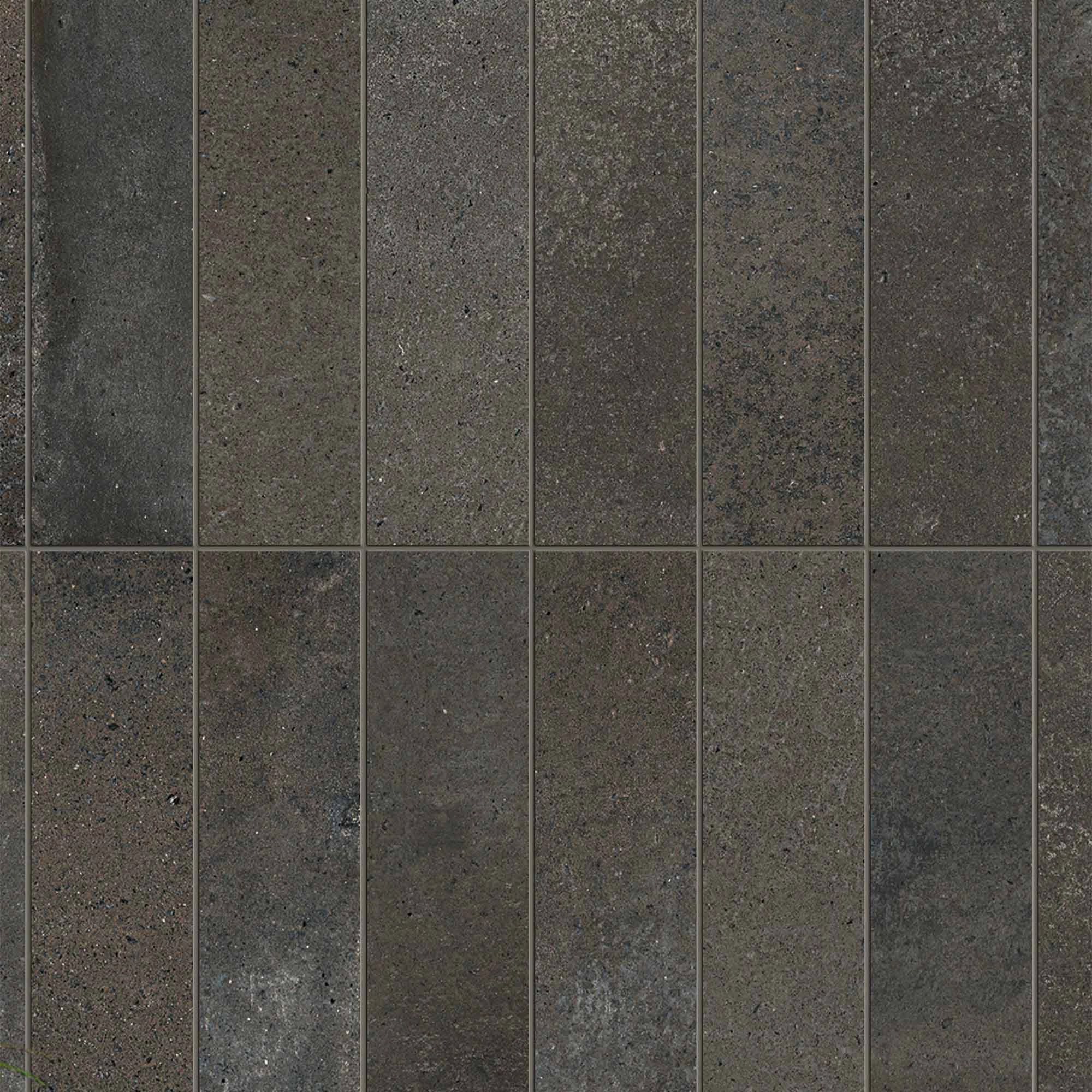 Porcelanato Subway Terracota Brick Dark Mate 7.5x30cm