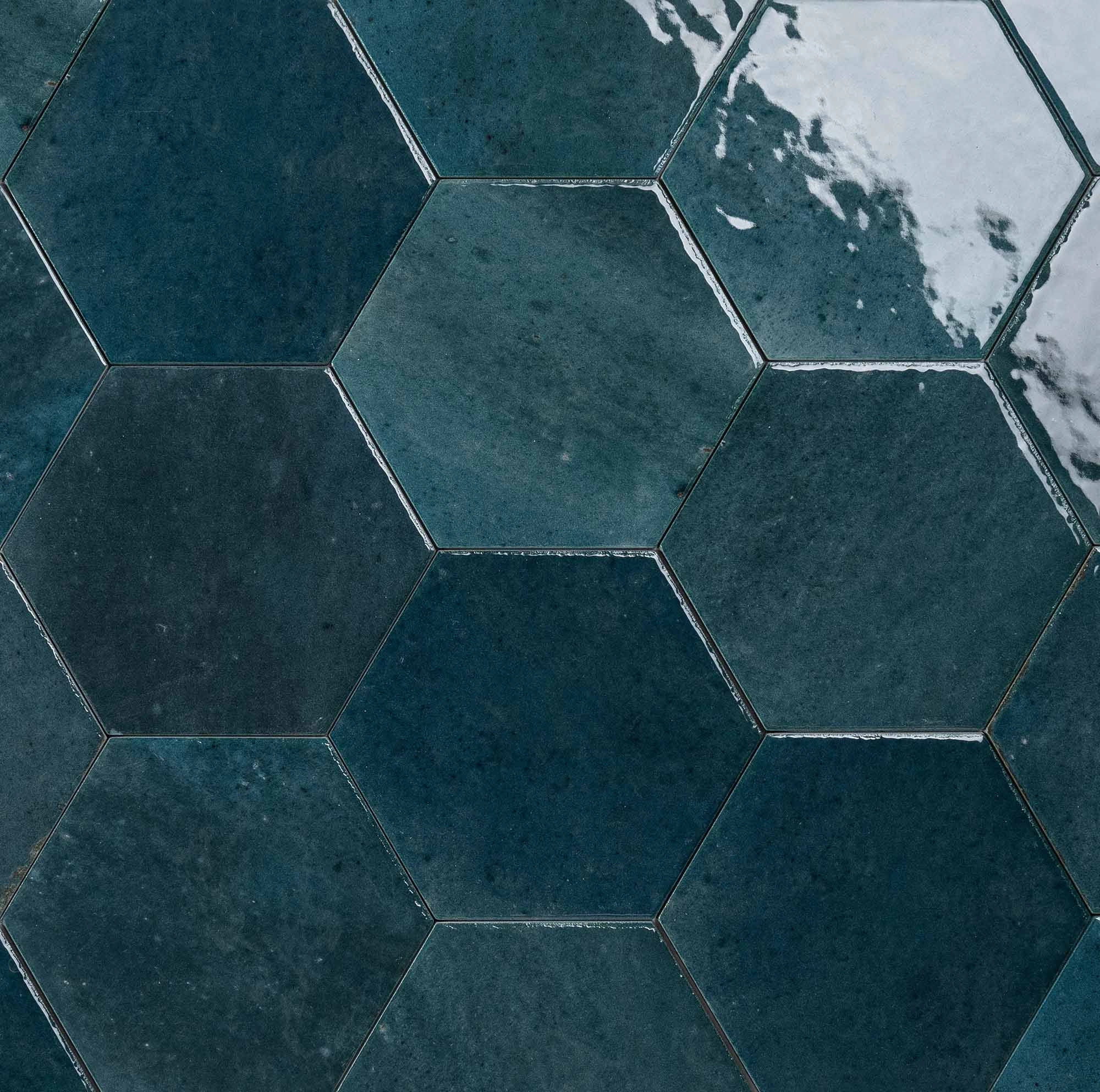 Porcelanato Lume Azul Brillante Bricks 18.2x21 cm