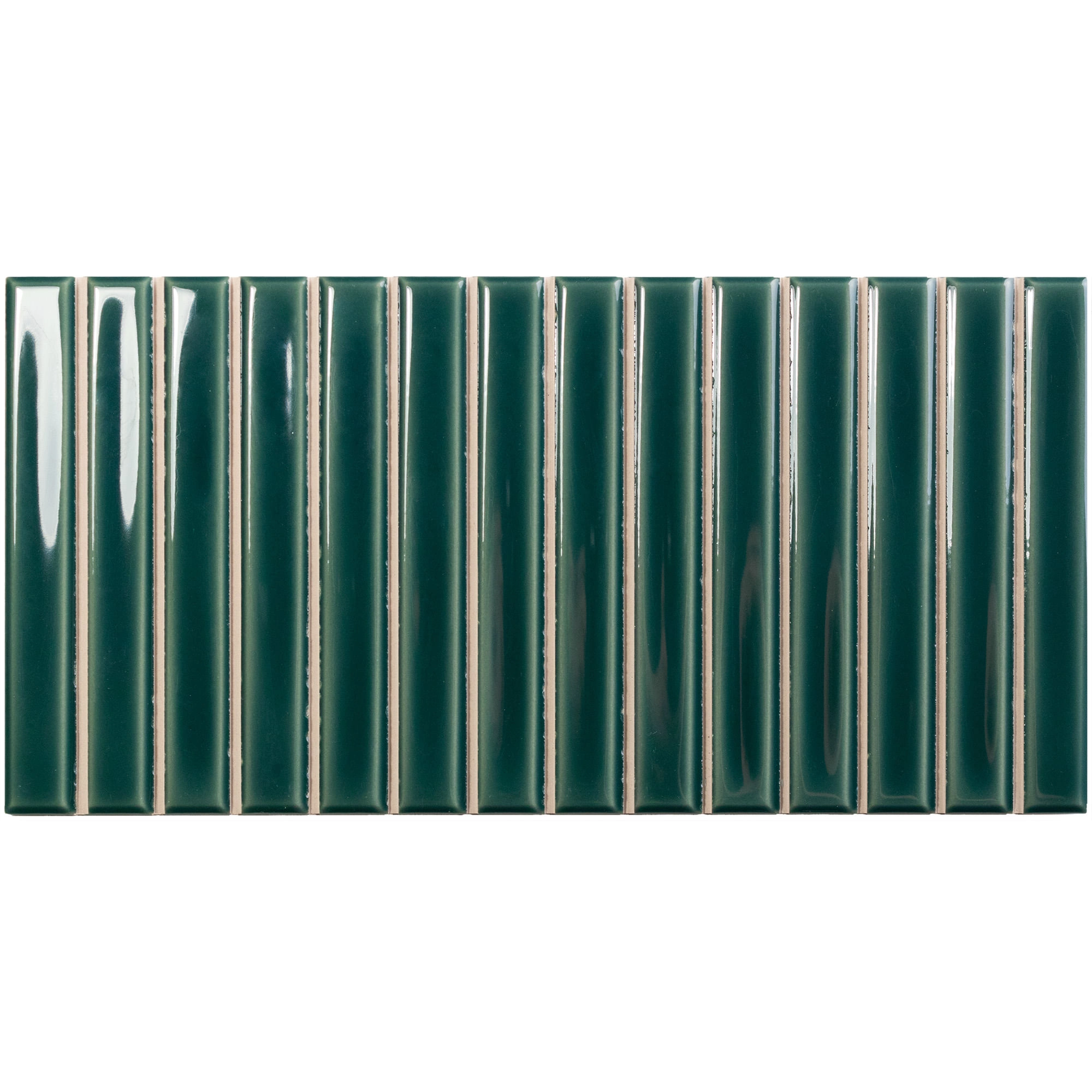 Cerámica Muro Sweet Bars Verde Brillante 12.x25 cm