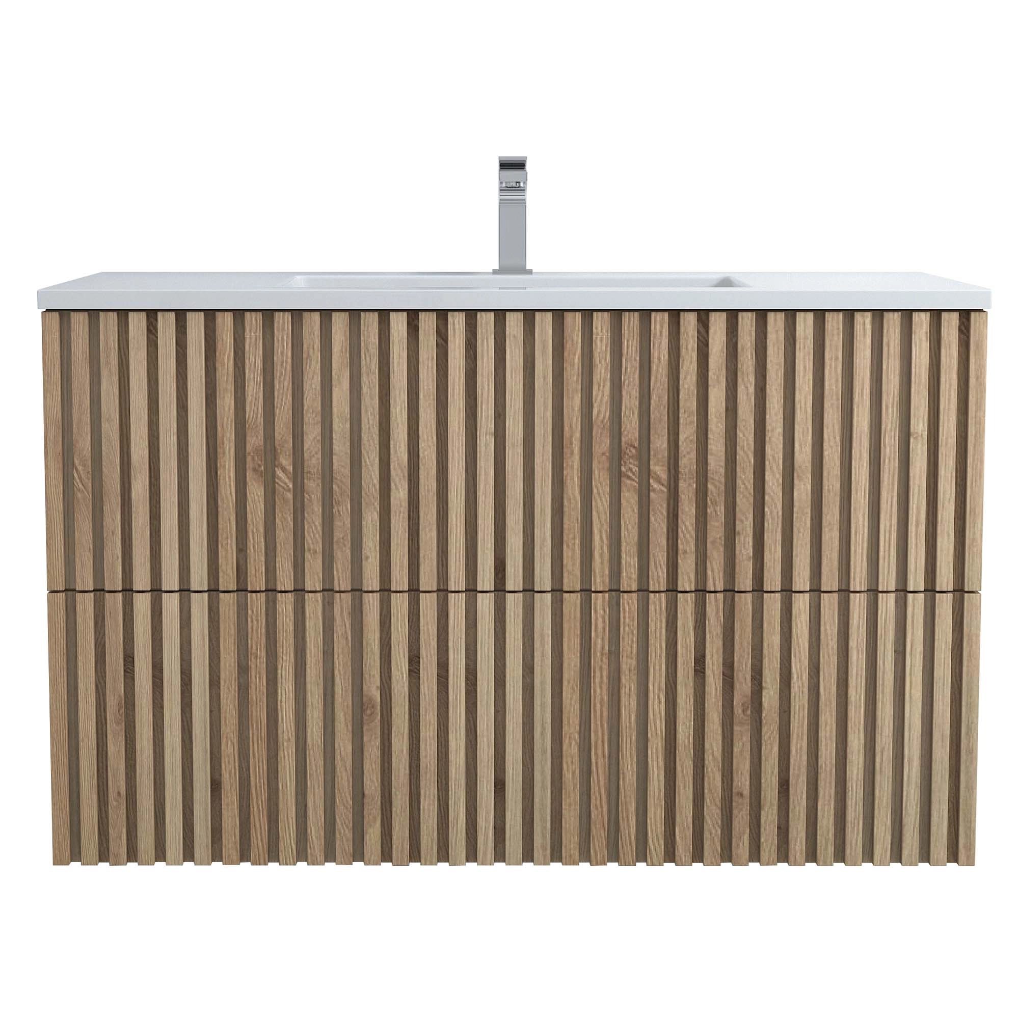 Mueble de Baño Amelia con Lavamanos 1000x455x600 mm Dos Cajones Light Oak