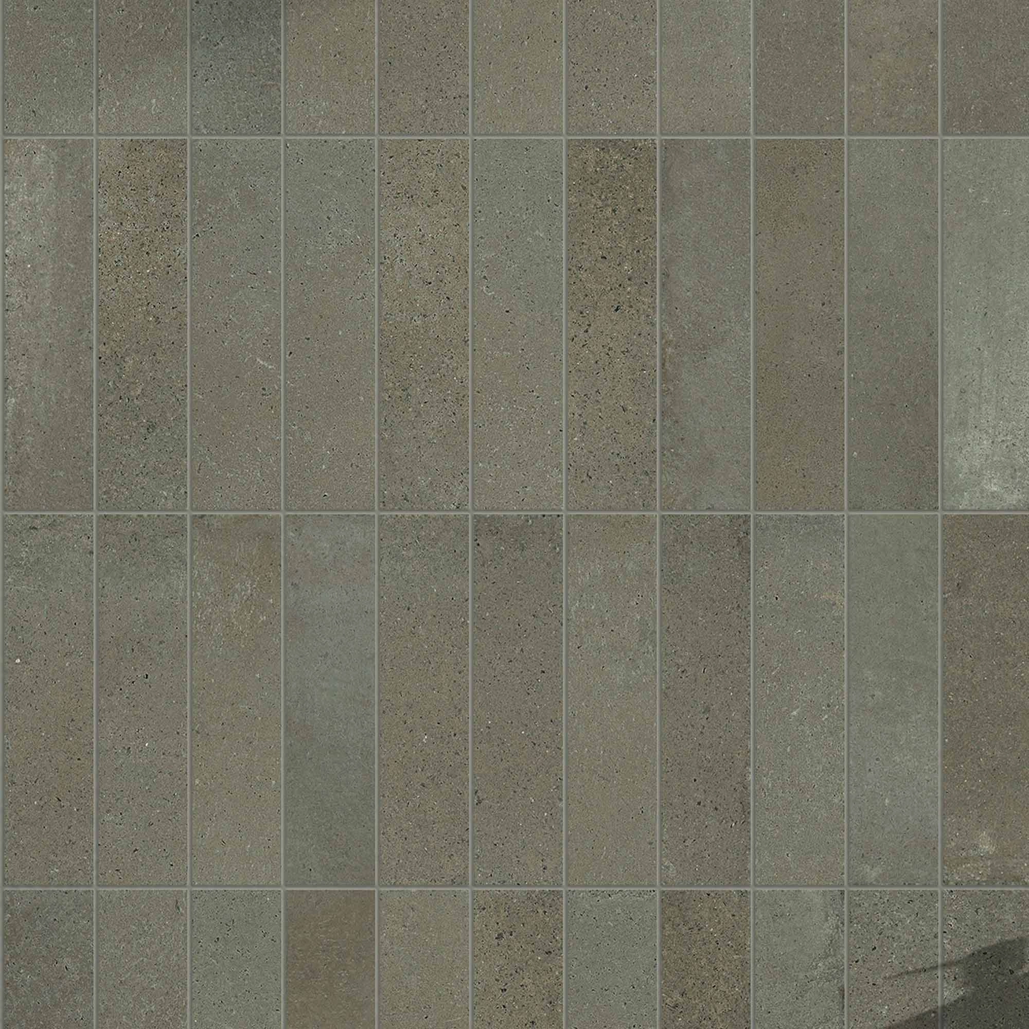 Porcelanato Subway Brick Khaki Verde Mate 7.5x30 cm
