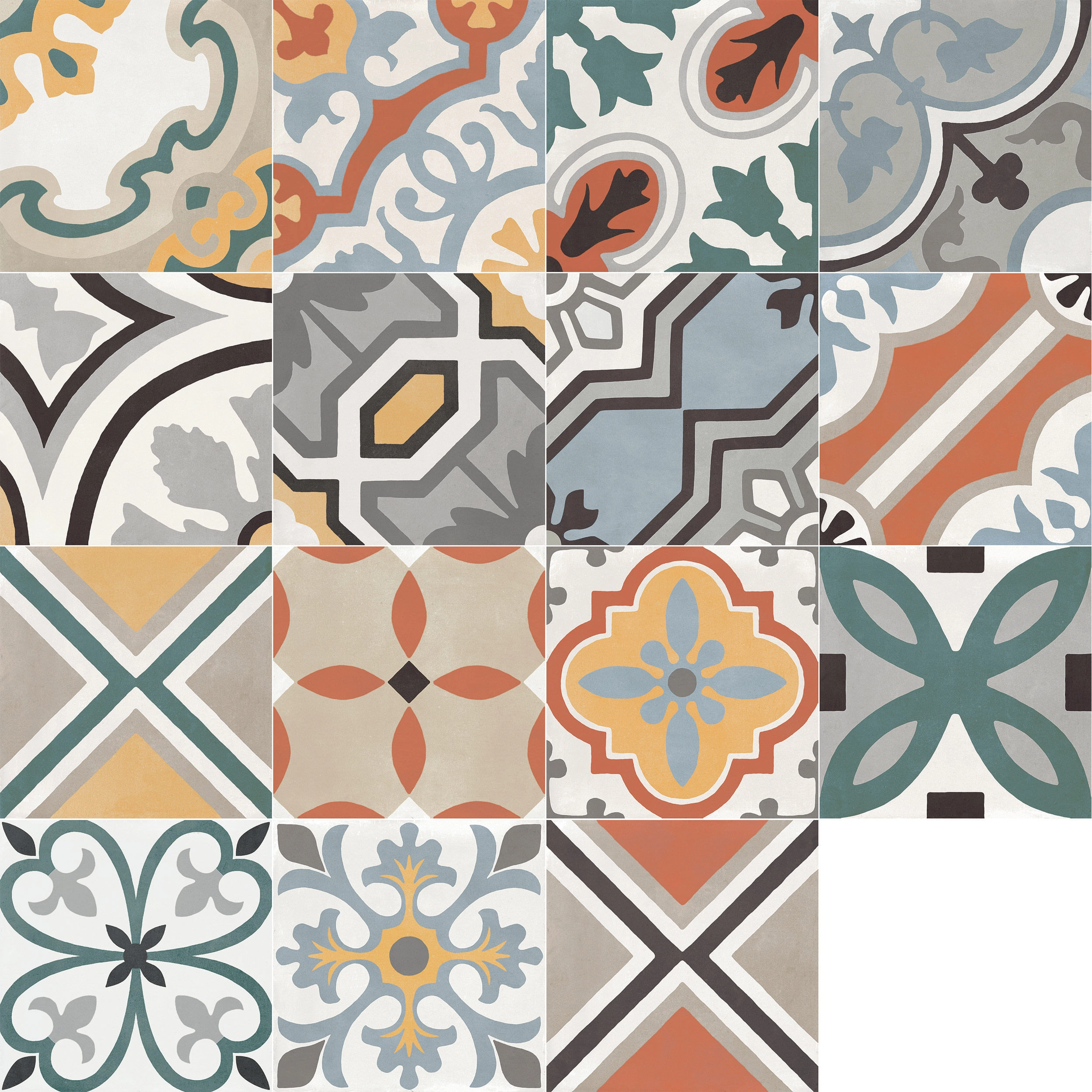 Porcelanato D-Segni Colore Mix Decoro Mate 20x20 cm