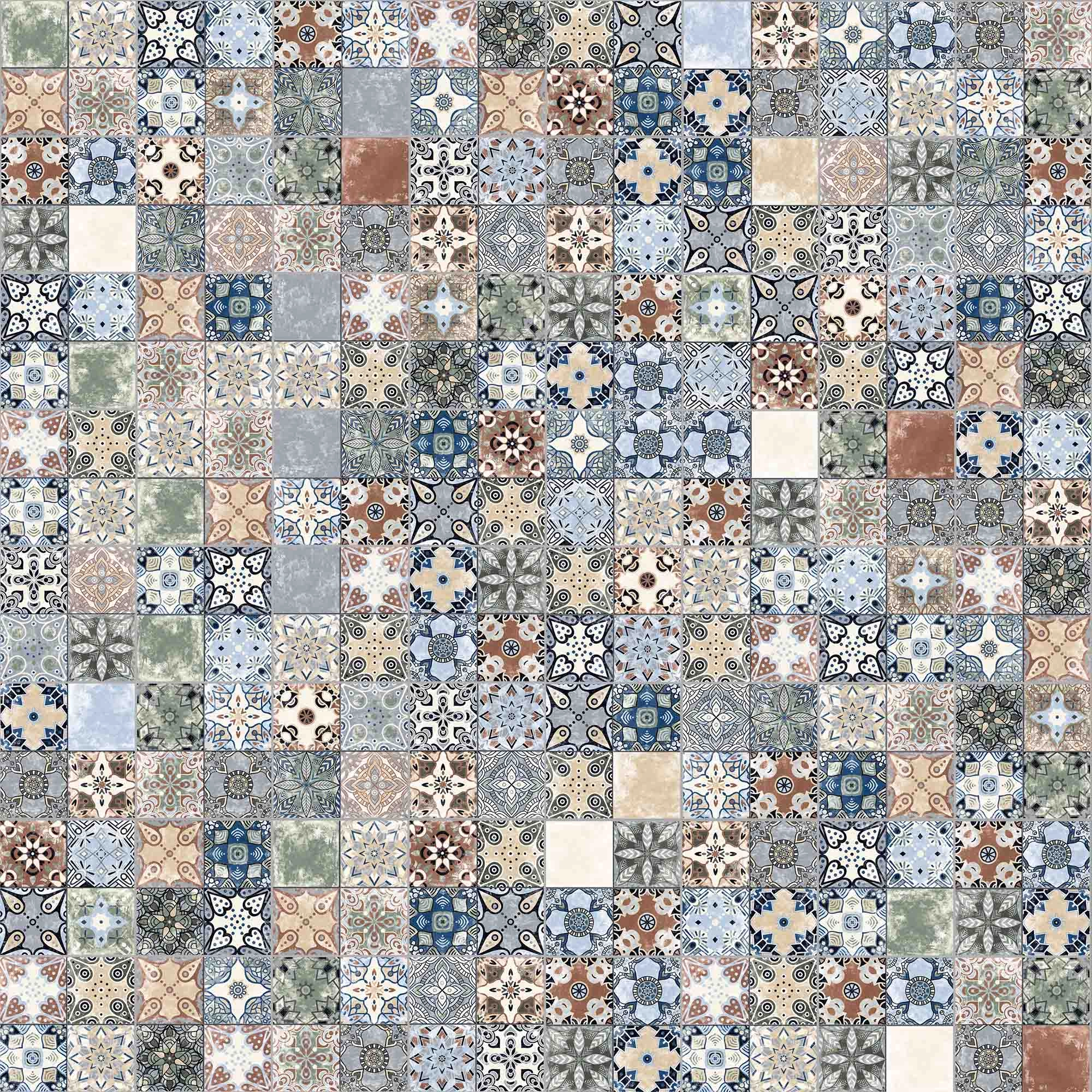 Porcelanato Xerea Mix Colors Multicolor Mate 25x25 cm