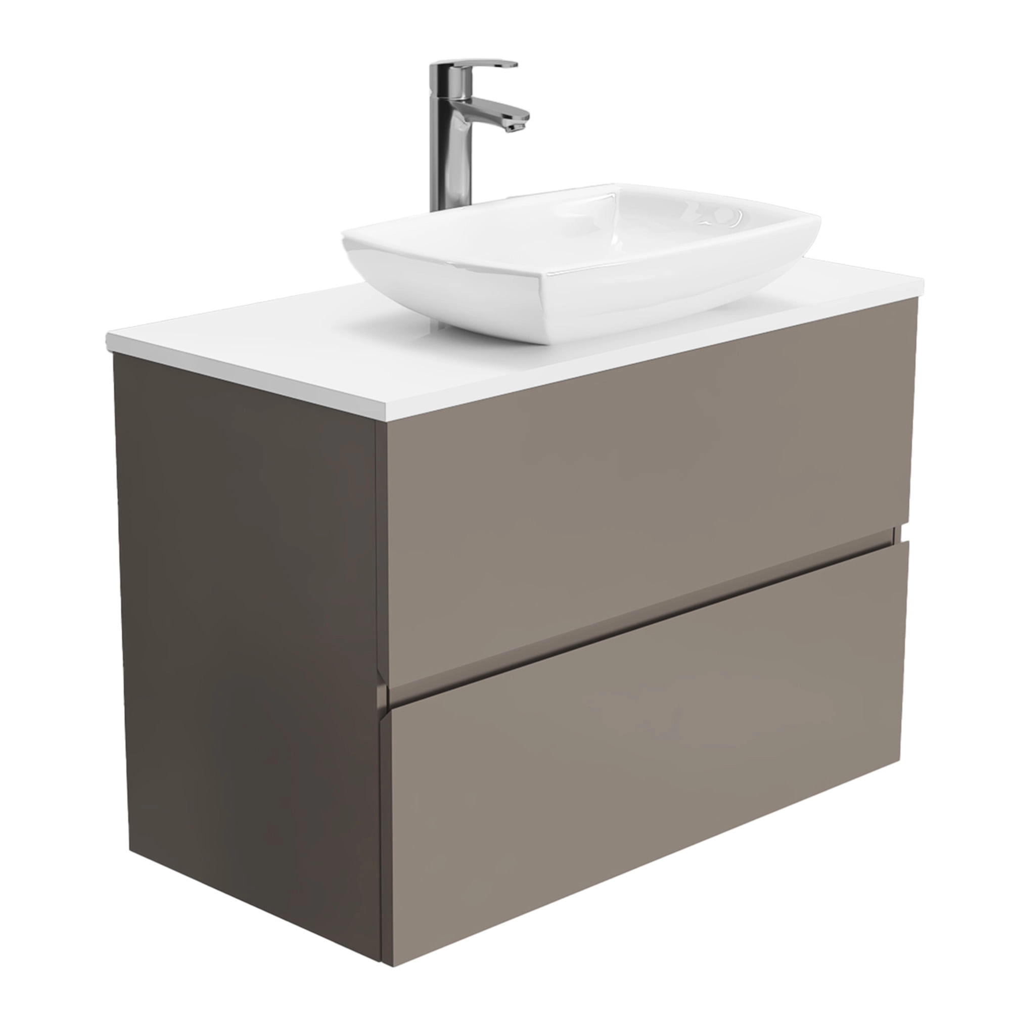 Mueble de Baño Rain sin Lavamanos 900 mm 2 Cajones Thunder Grey Matt