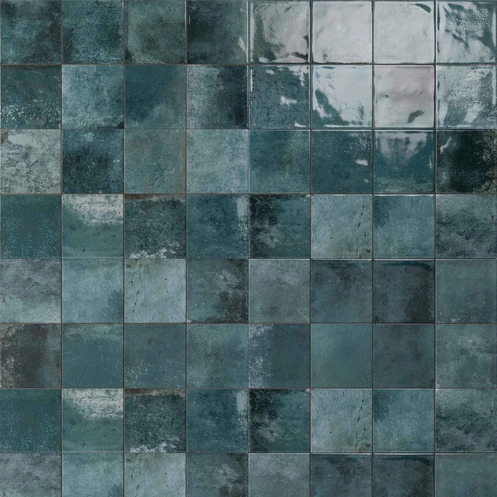 Cerámica Muro Artisan Azul Brillante 31.6x60 cm