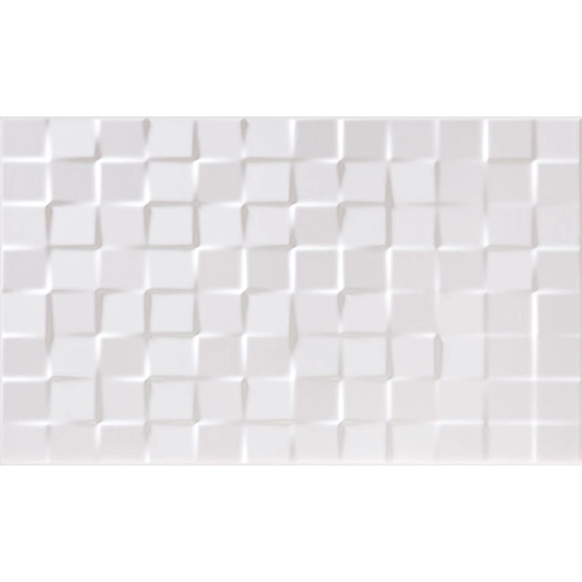 Cerámica Muro Byblos Cuadros Blanco 33x55 cm