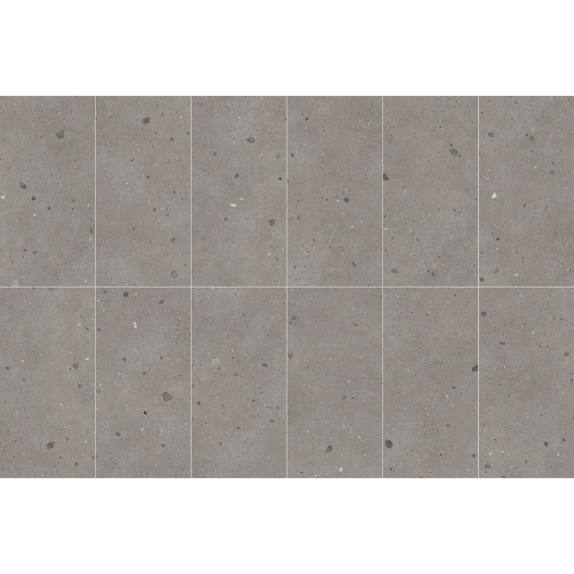 Porcelanato Urbe Terrazo Dark Grey Mate 60x120 cm