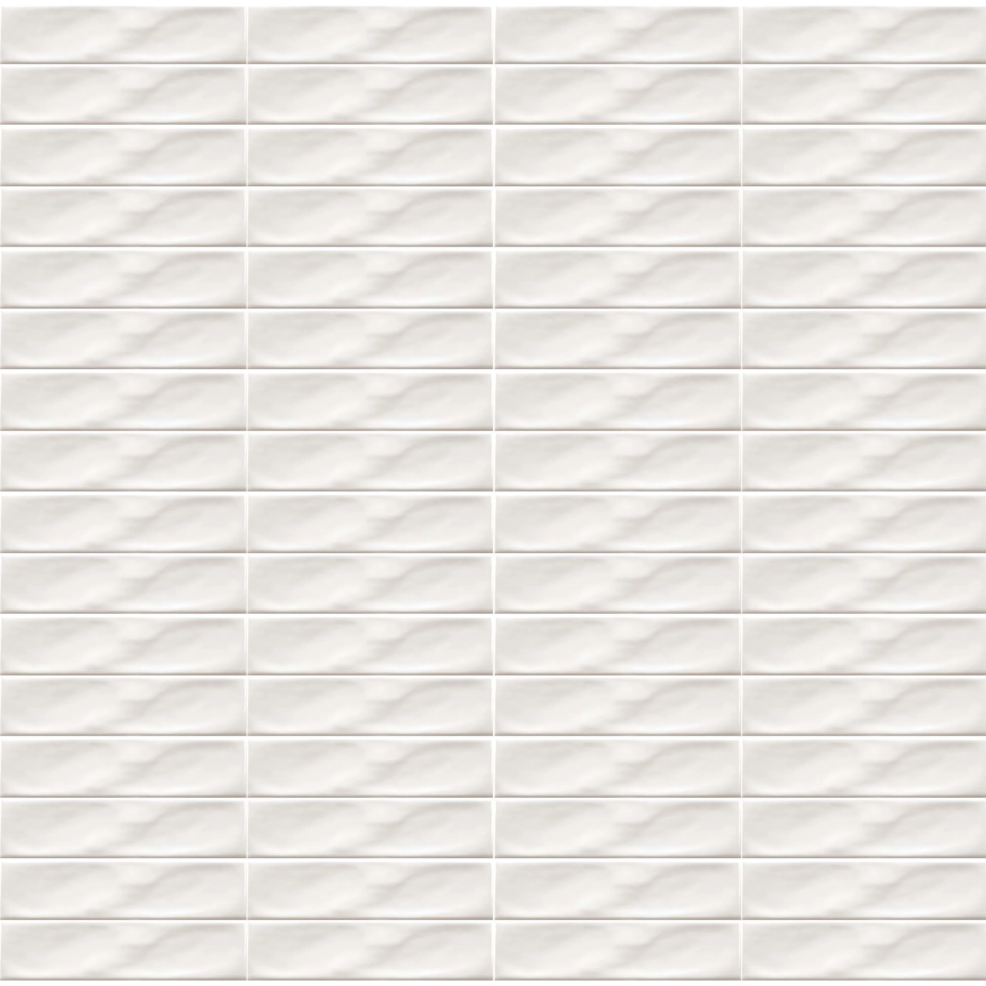 Cerámica Muro Ice Craft Blanco Brillante 6.8x28 cm